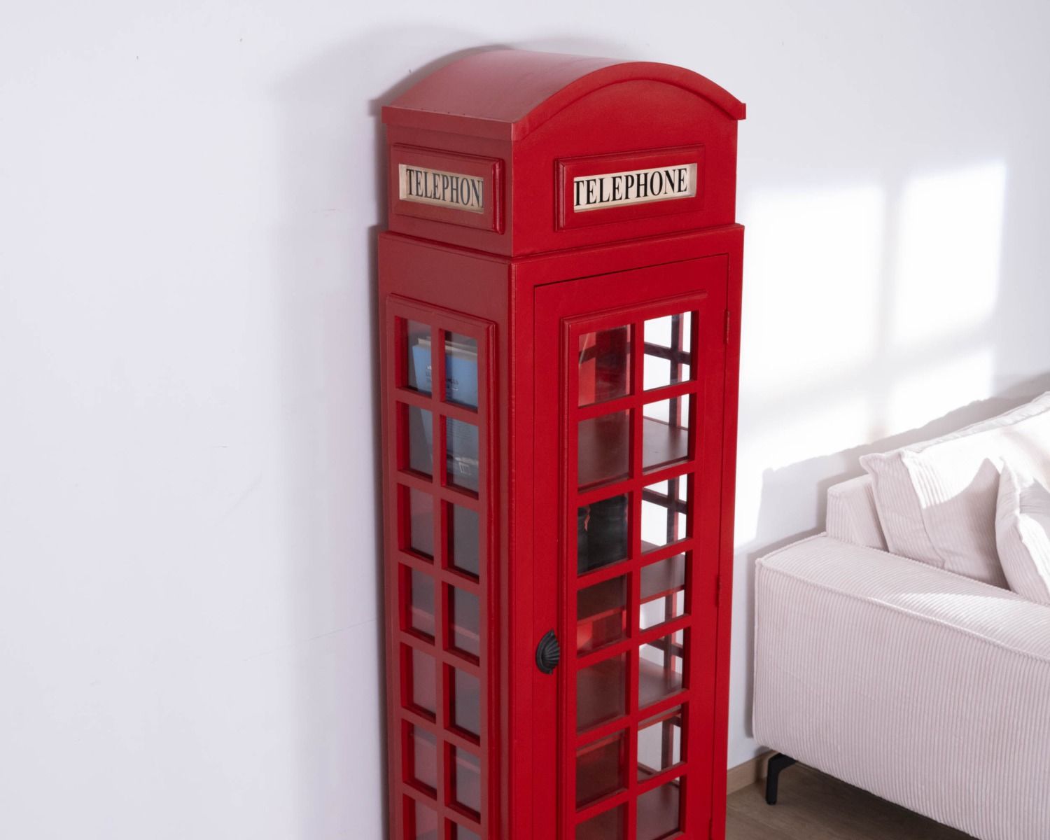 Espositore per cabina telefonica "Crazy" rosso Londra