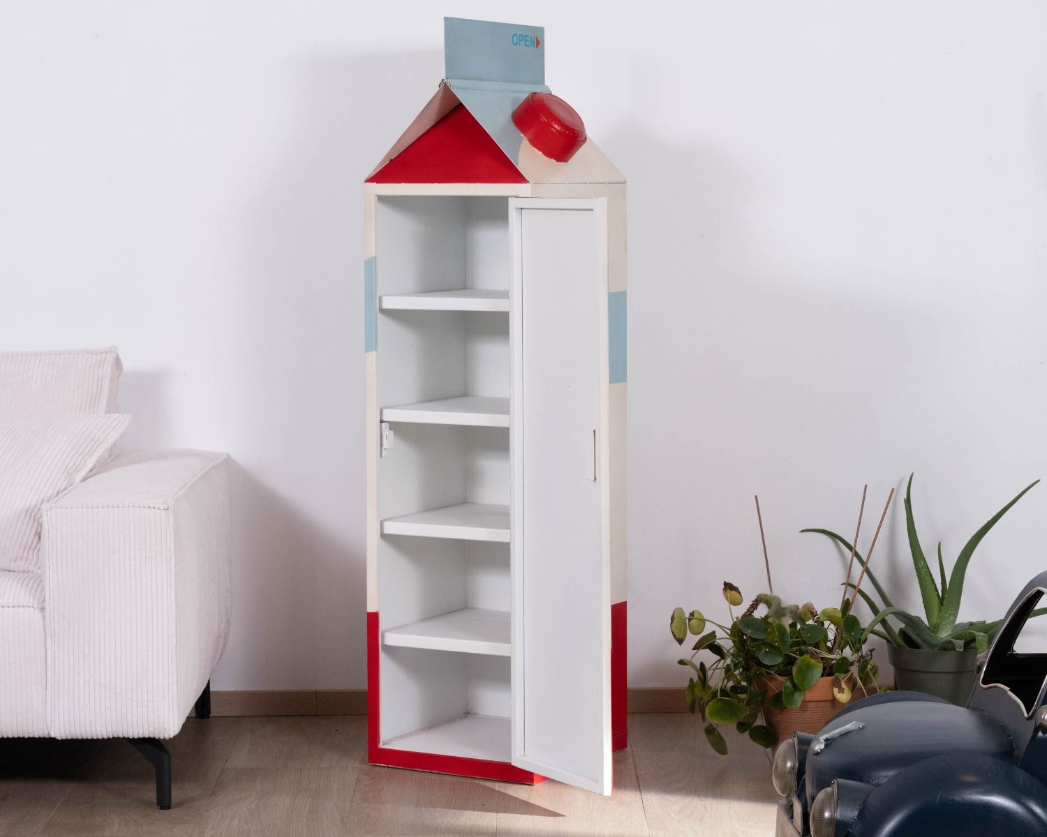 Contenitore originale Tetra Pack "Crazy" per la conservazione dei cartoni del latte