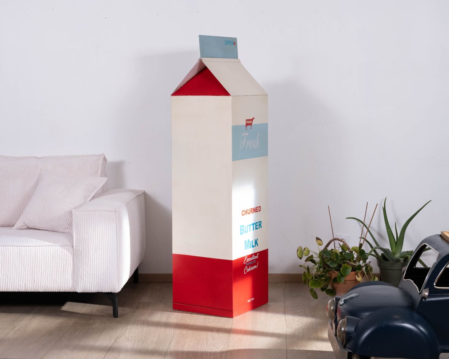 Contenitore originale Tetra Pack "Crazy" per la conservazione dei cartoni del latte