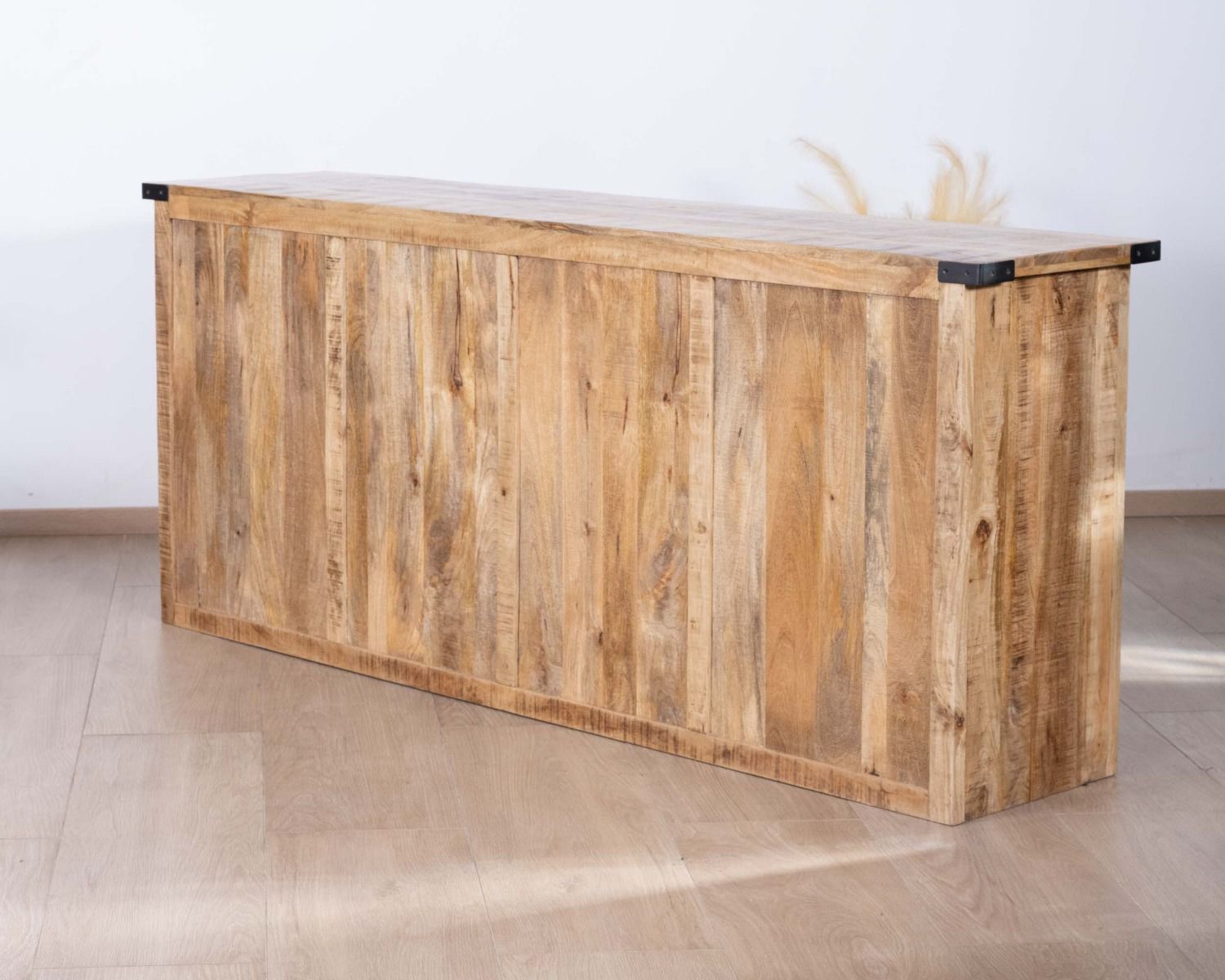 Buffet "Caractère" in metallo e legno da 200 cm con ante scorrevoli