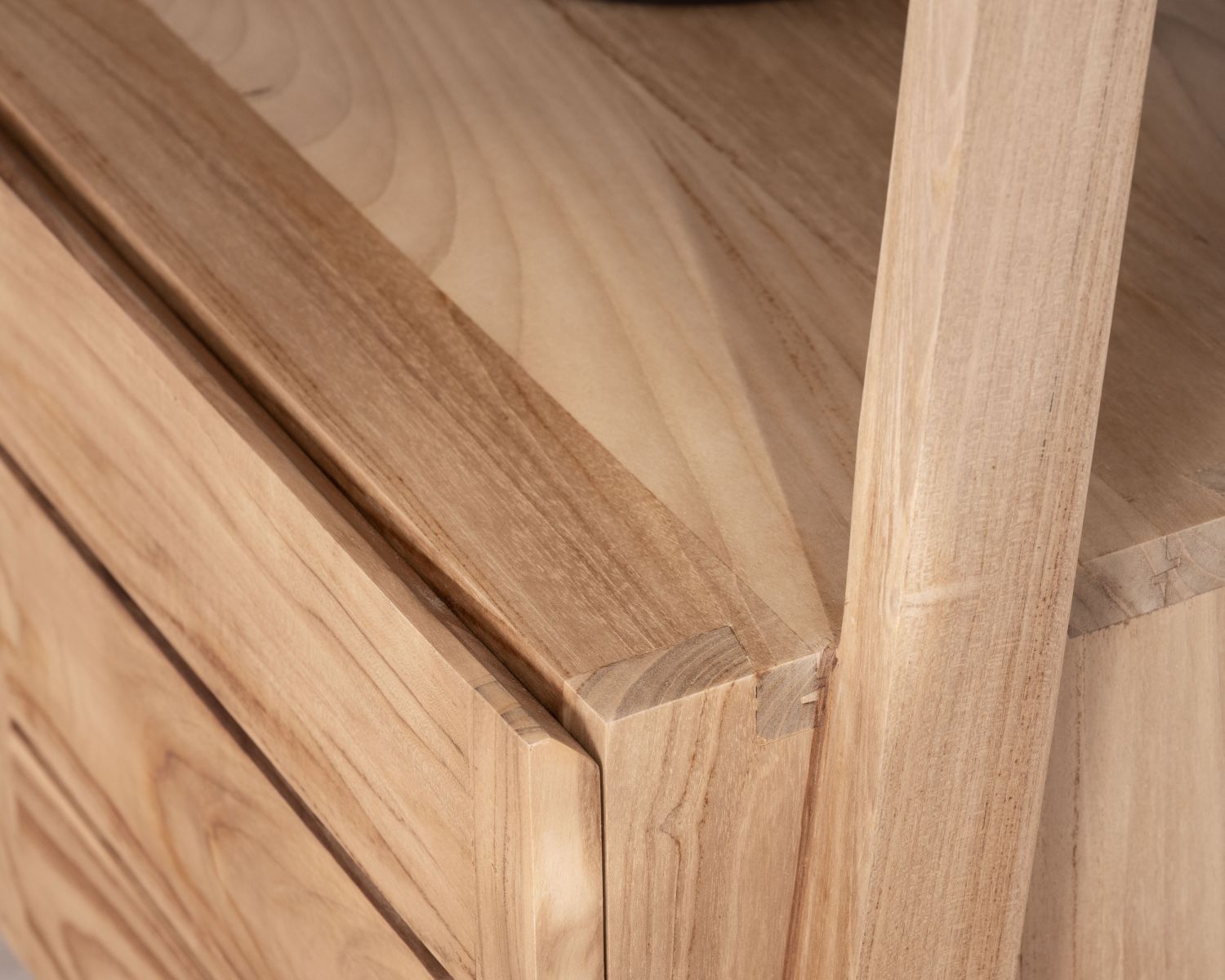 Mobile japandi 120 cm in teak design "Beau Matin