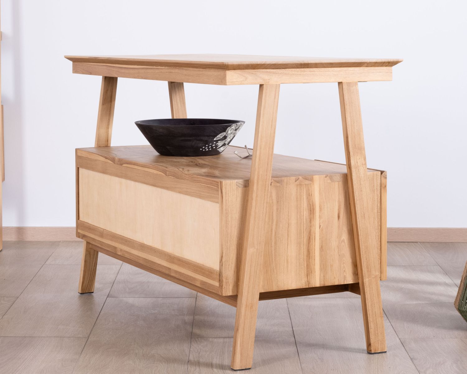 Mobile japandi 120 cm in teak design "Beau Matin