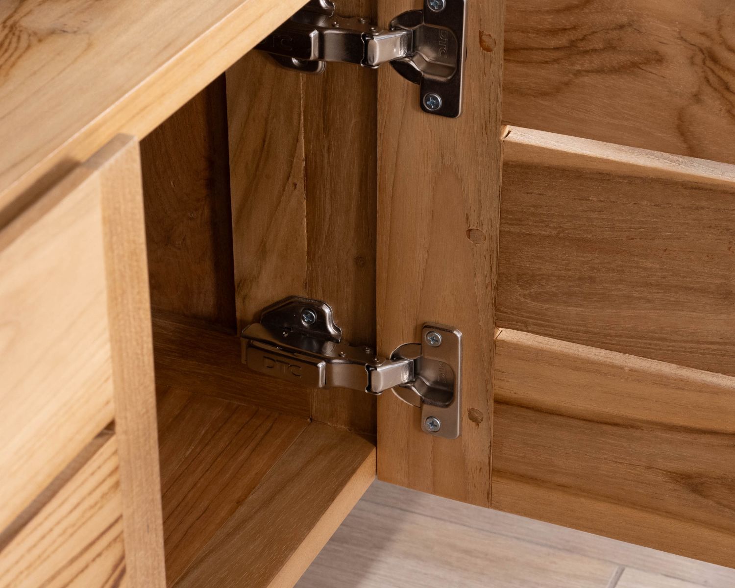 Mobile doppio da 140 cm in teak "Beau Matin" design japandi