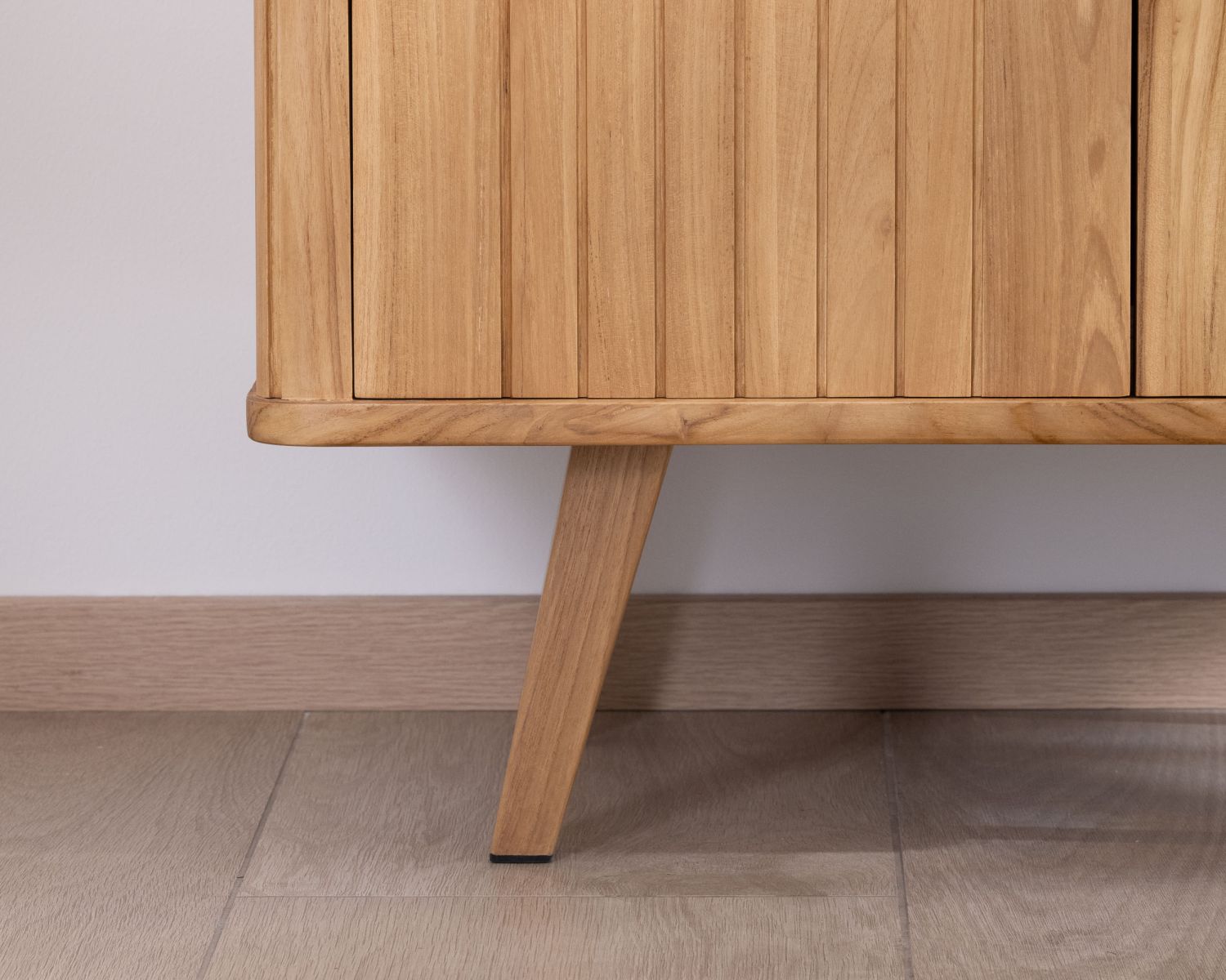 Mobiletto singolo "Aloha" dal design retrò in teak 80 cm