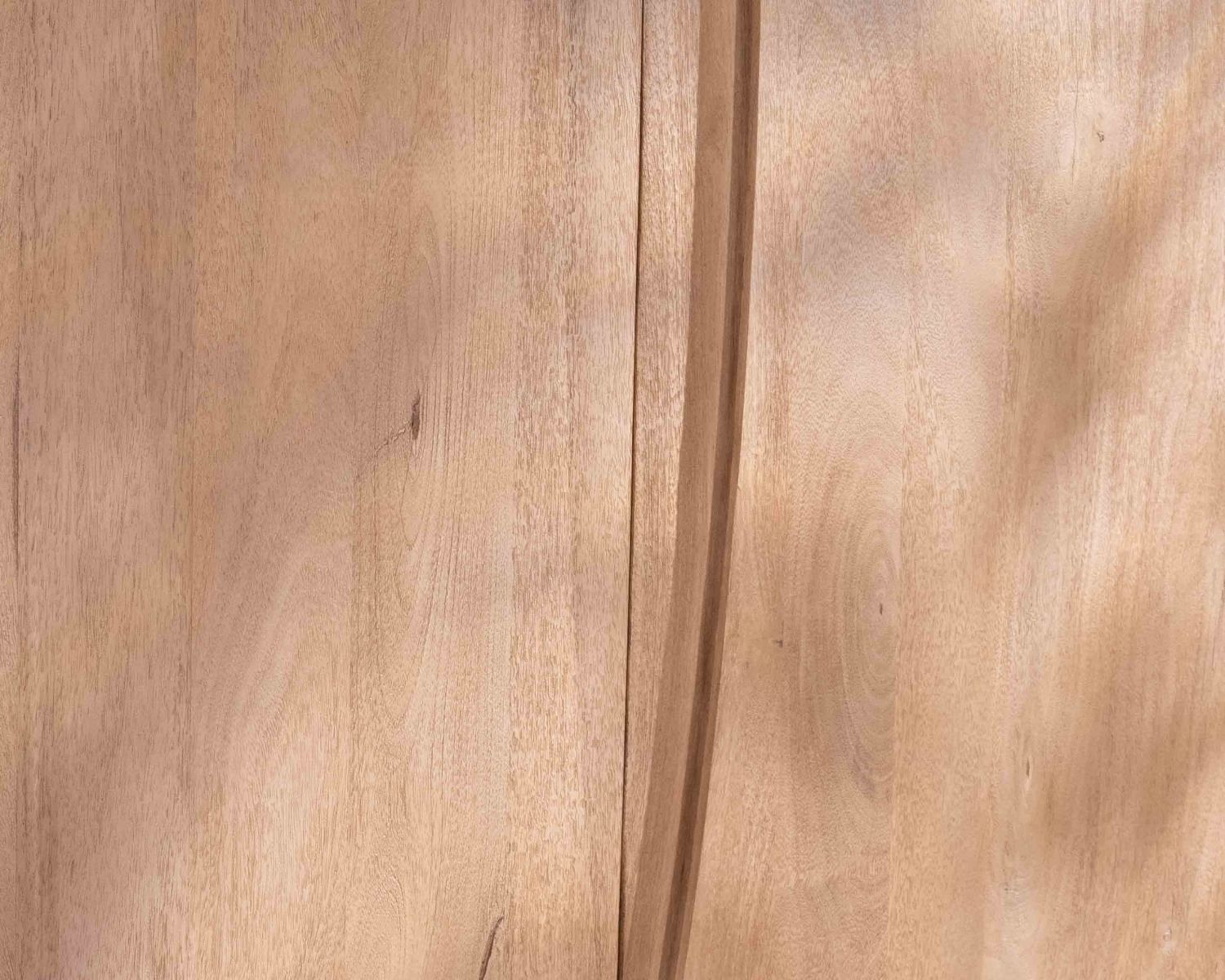 Armadio a 2 ante "Cabure" in legno massiccio di mango, stile contemporaneo