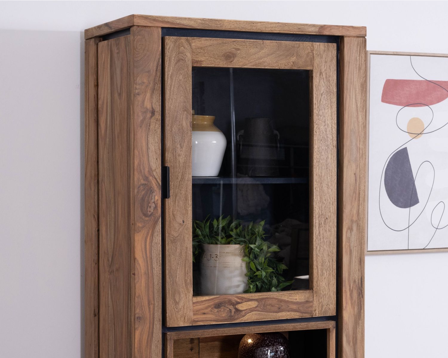 Colonna in vetro di palissandro "Enoa" con retroilluminazione