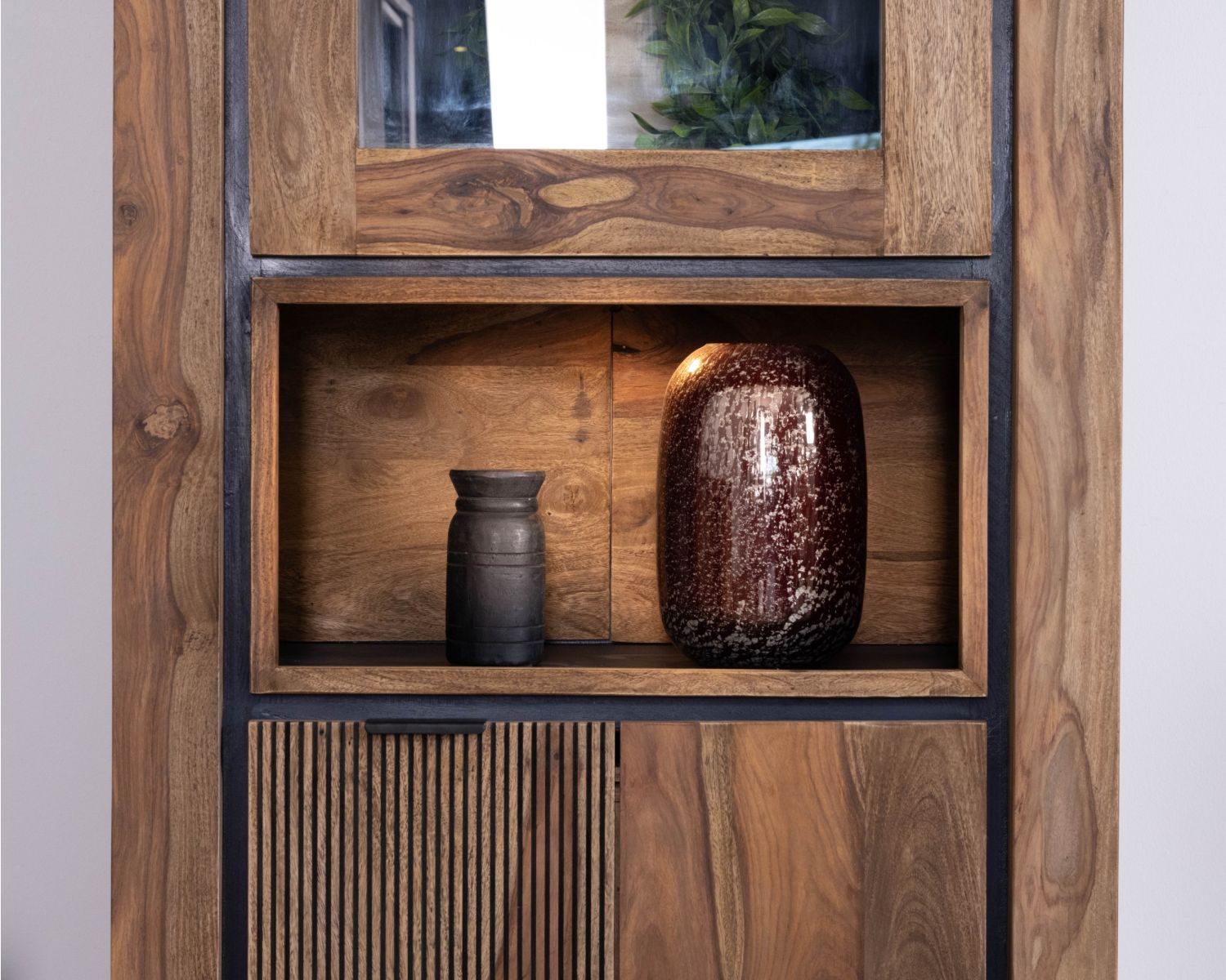 Colonna in vetro di palissandro "Enoa" con retroilluminazione