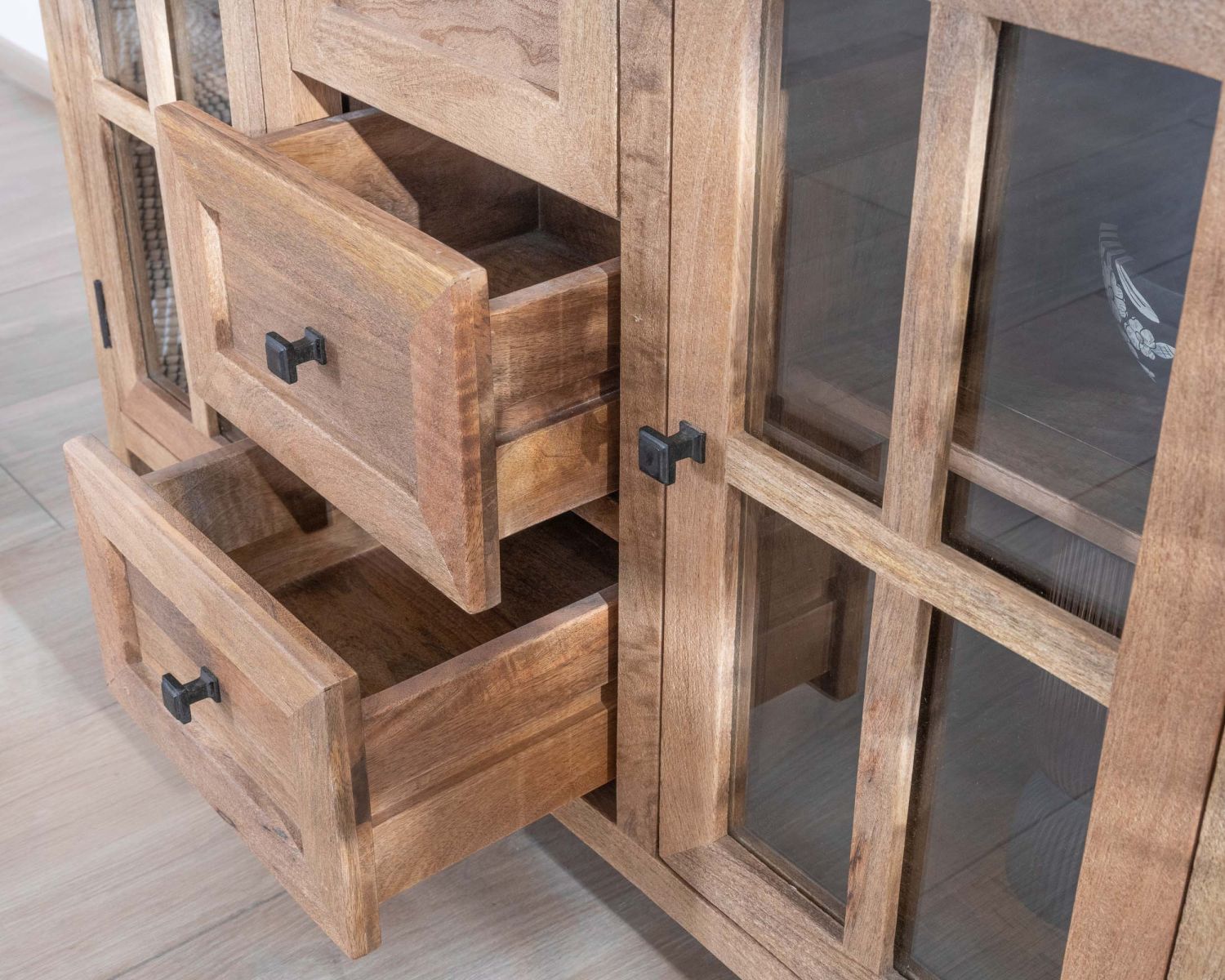 Mobile da bagno con lavabo singolo "Maestro" da 120 cm in legno di mango