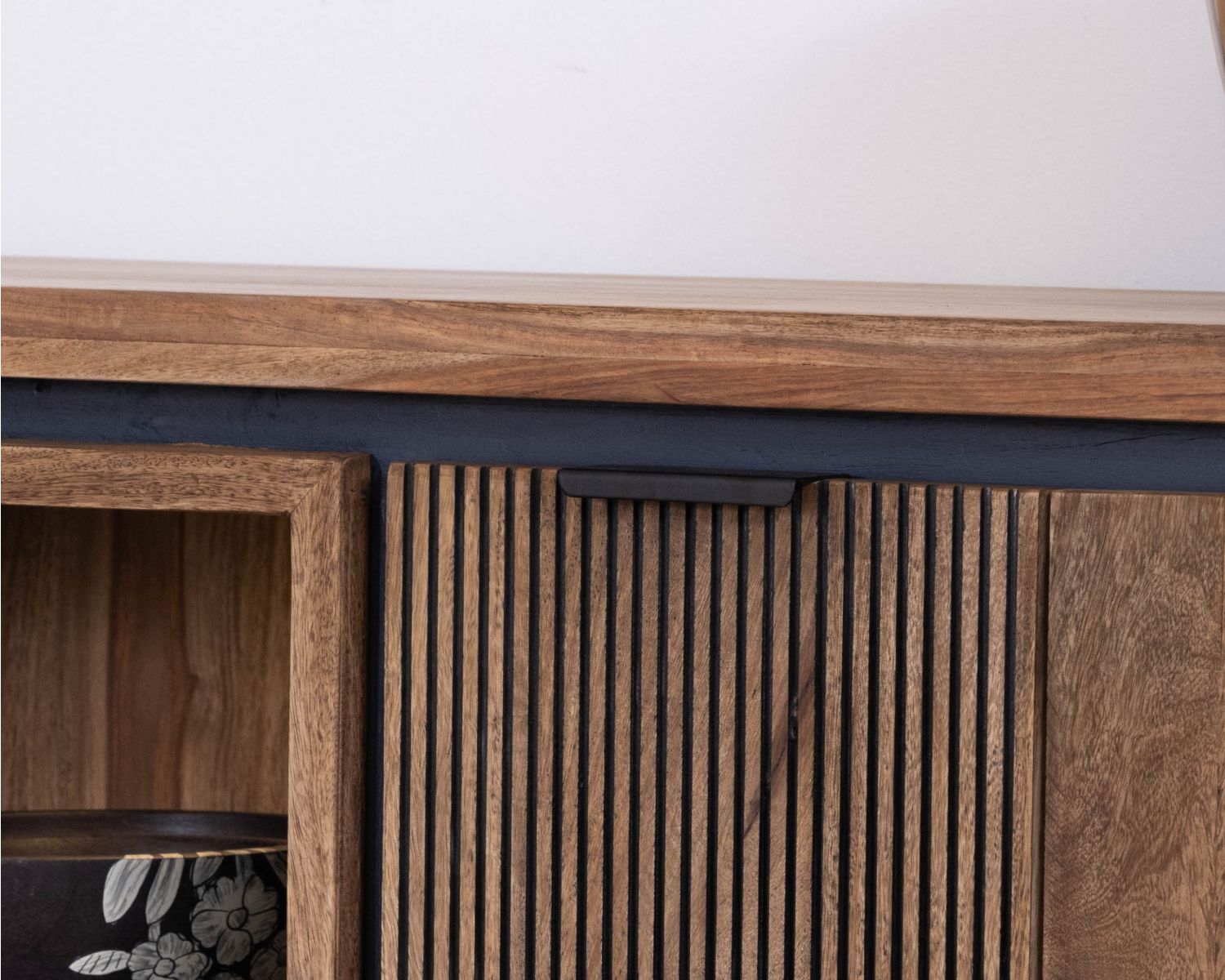 175 Mobile TV in legno di palissandro e acacia con illuminazione LED "Enoa