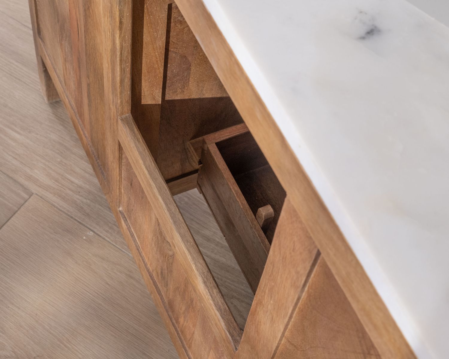 Mobile da bagno con lavabo singolo "Maestro" da 120 cm in legno di mango