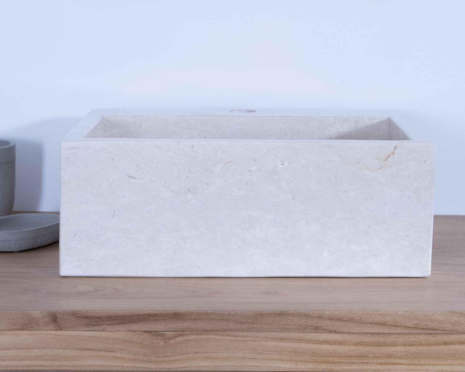 Lavabo rettangolare "Stone" in marmo beige