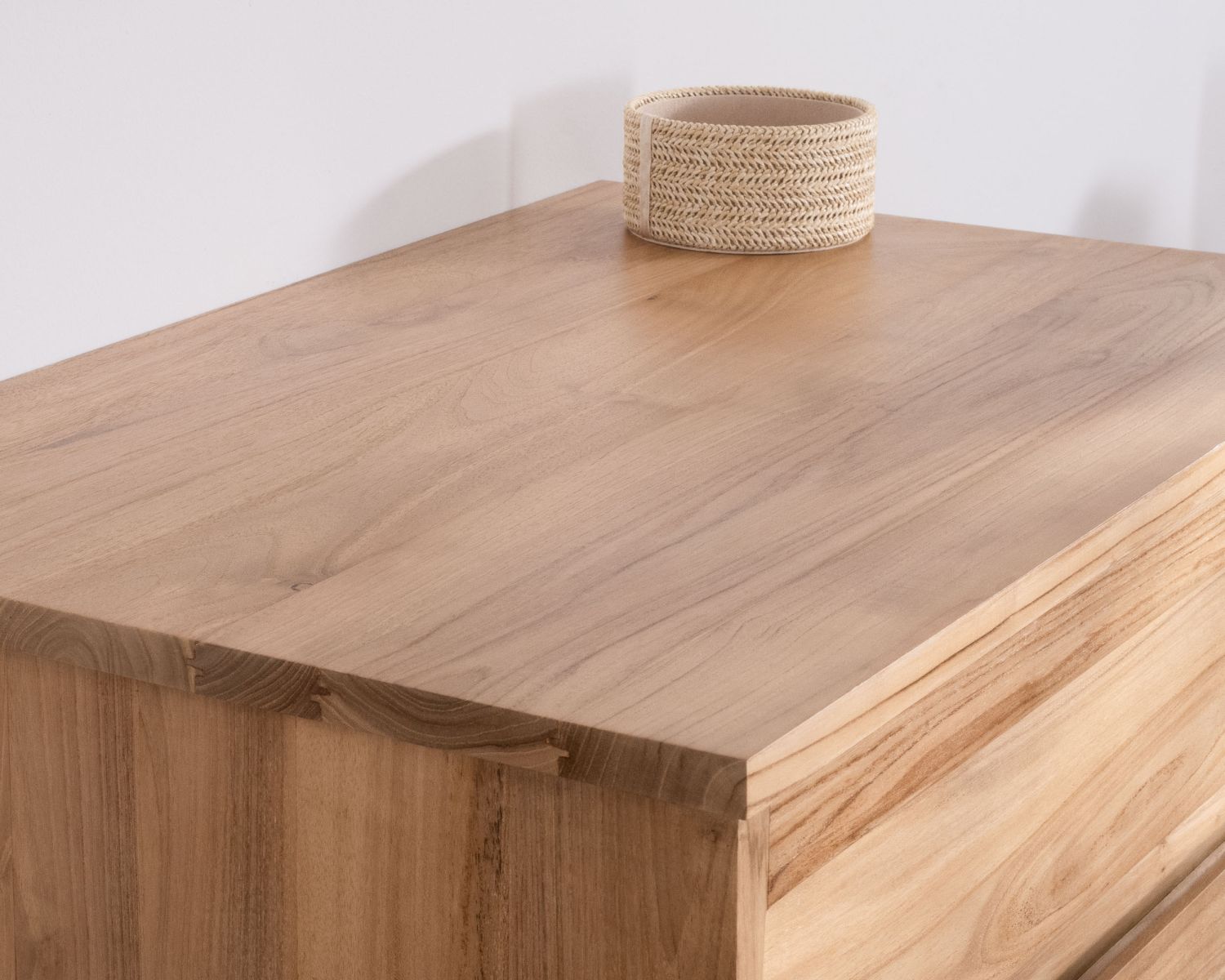 Mobile sospeso da 80 cm con 1 cassetto "Bowdy" in teak massiccio