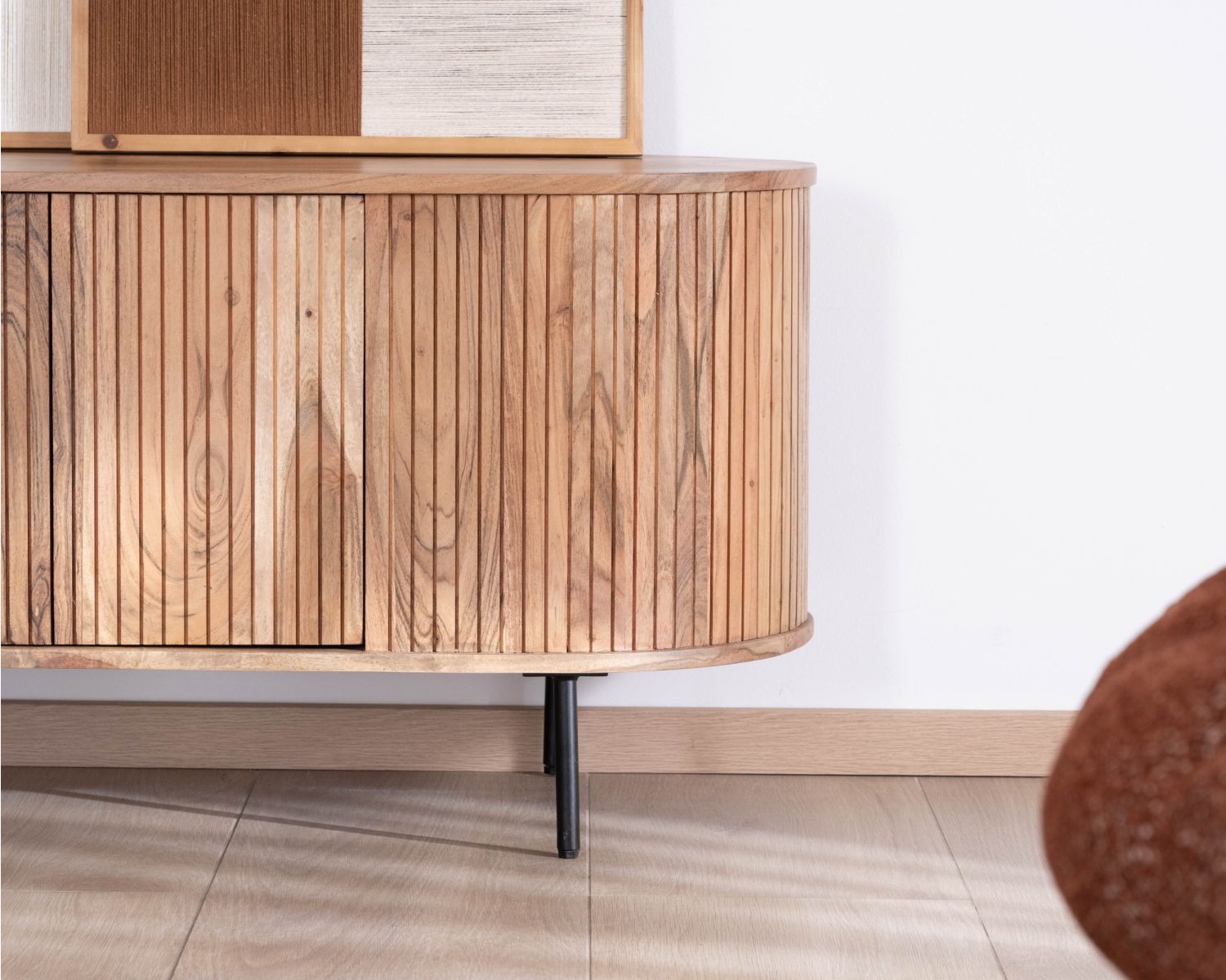 Porta TV in stile retrò "Bopee" in legno di acacia 175 cm