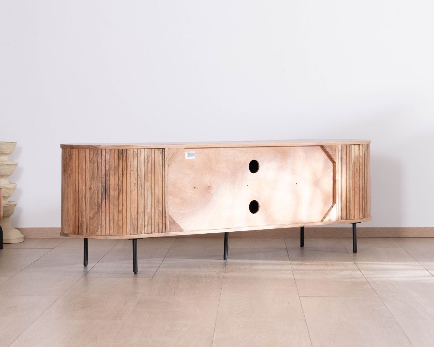 Porta TV in stile retrò "Bopee" in legno di acacia 175 cm