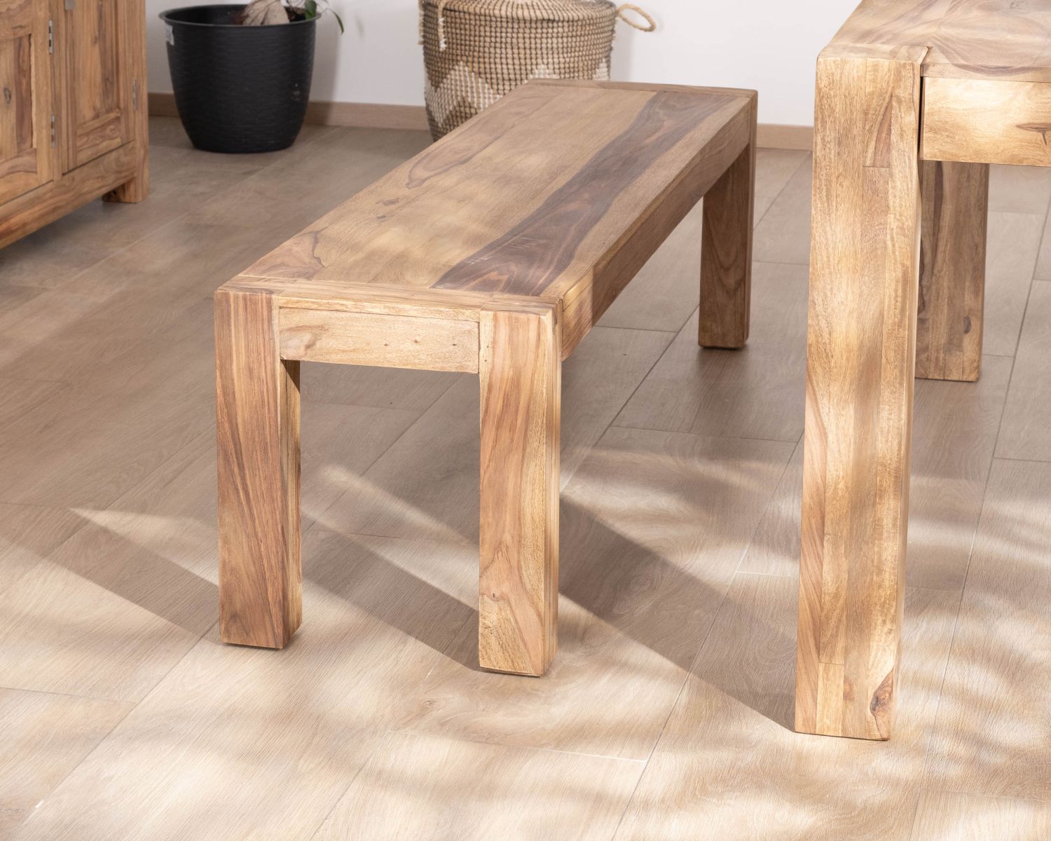 Panca da pranzo in palissandro "Kalanohé" 160 cm