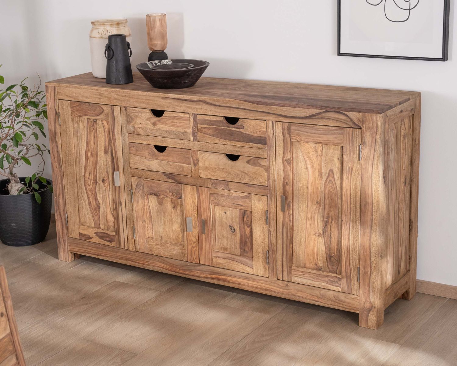 Credenza multigabinetto "Kalanohé" in palissandro da 180 cm