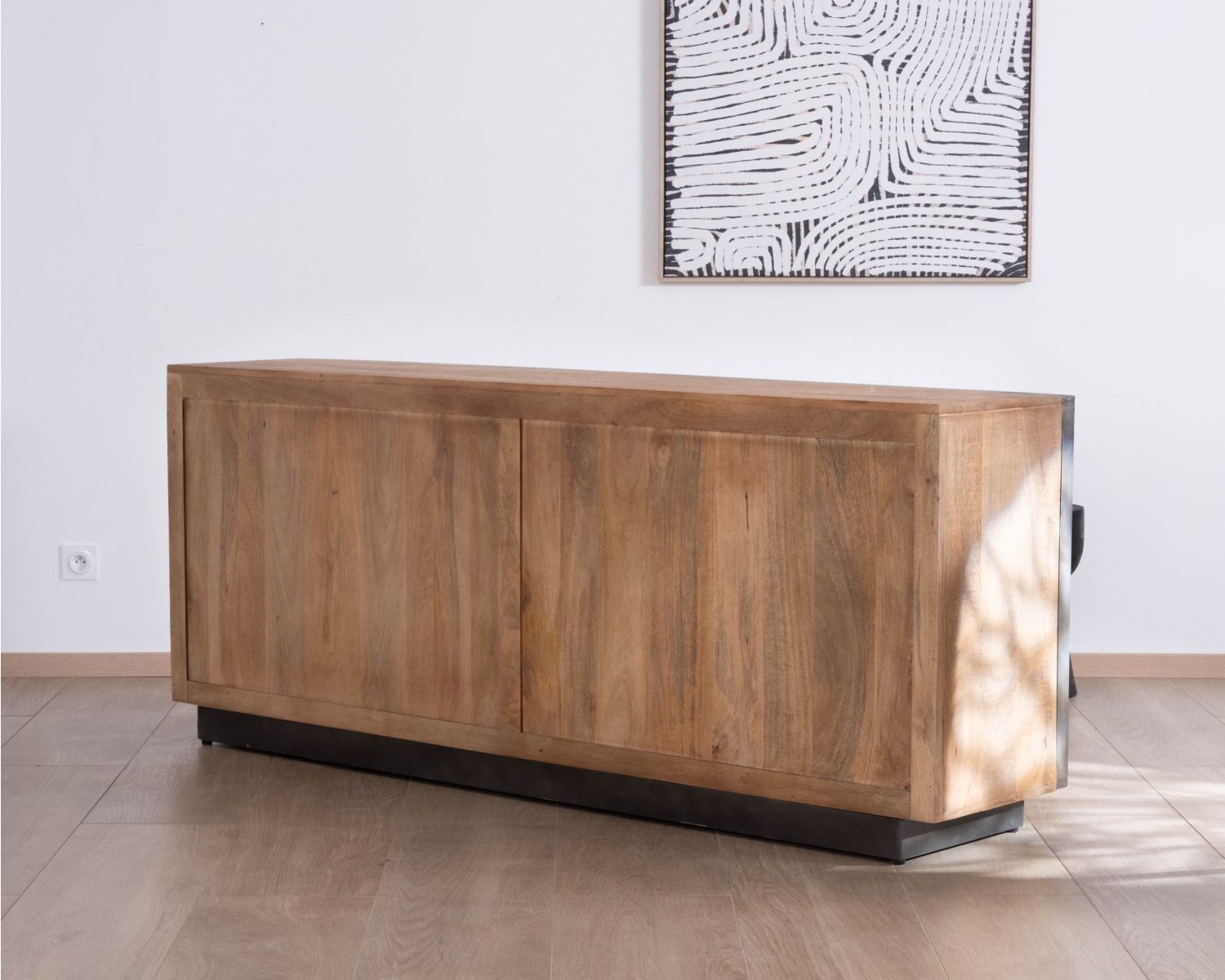 Credenza in mango massiccio "Santo", 4 ante 