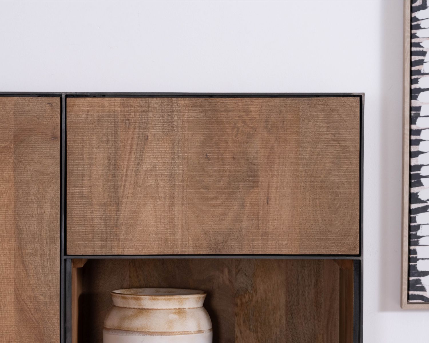 Mobile a 2 ante in mango massiccio "Santo", stile raffinato