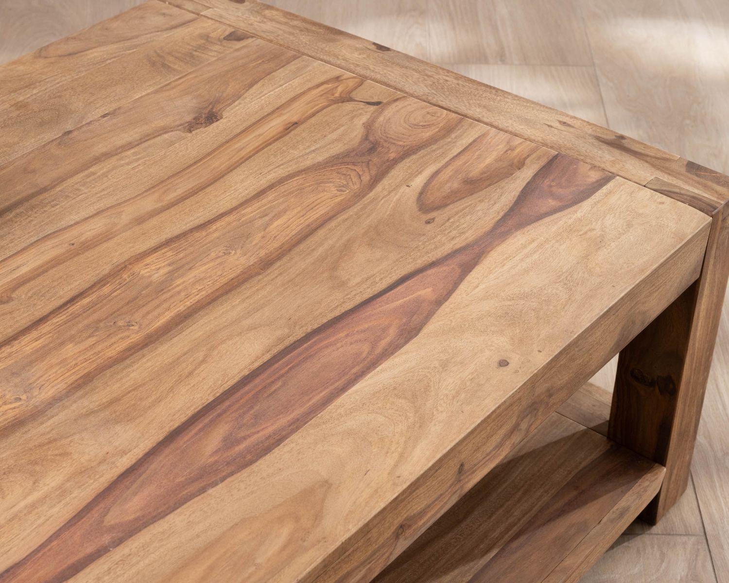 Tavolino rettangolare a doppio piano "Kalanohé" in palissandro