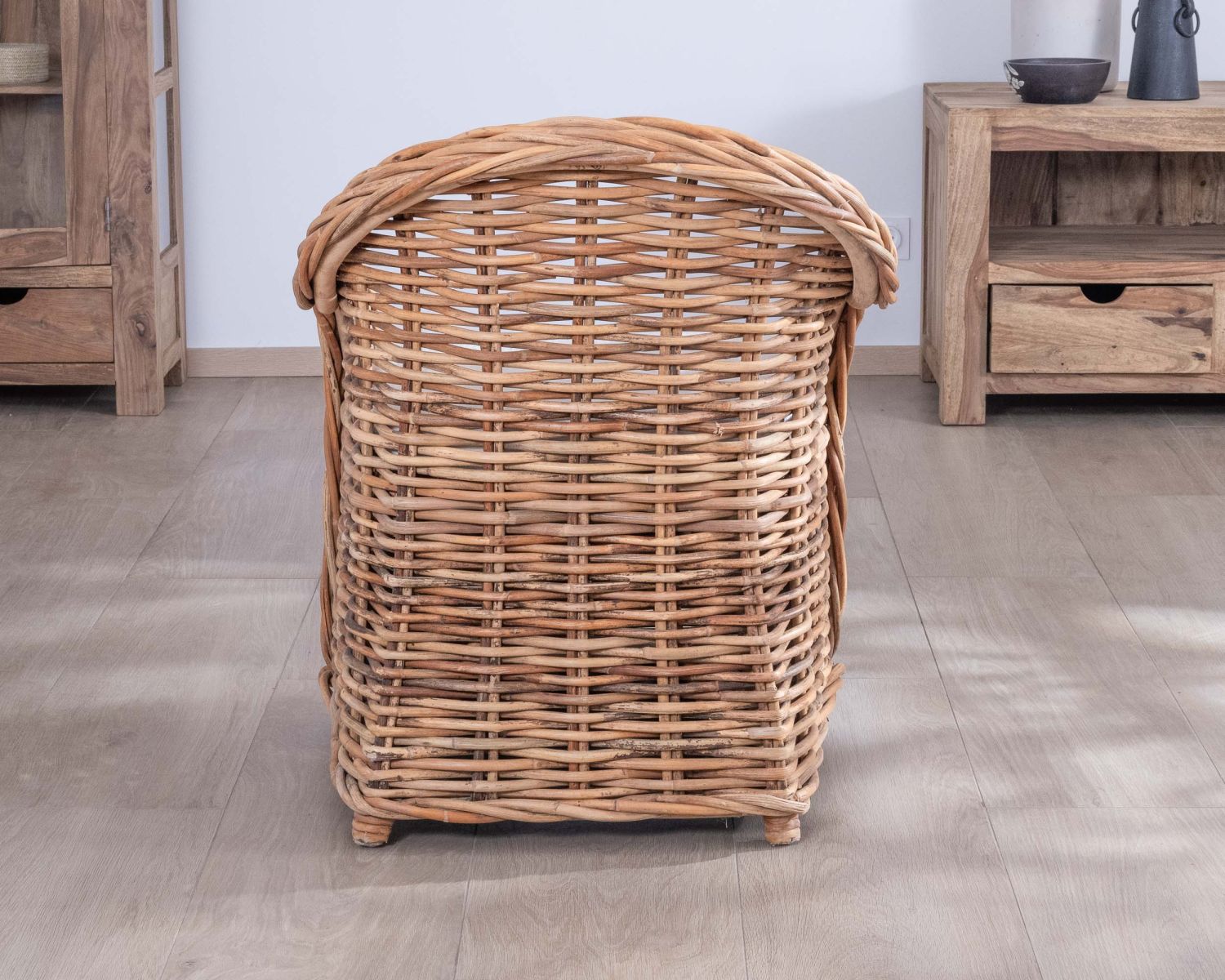 Poltrona da esterno "Taipa Beach" in rattan intrecciato con cuscino di seduta