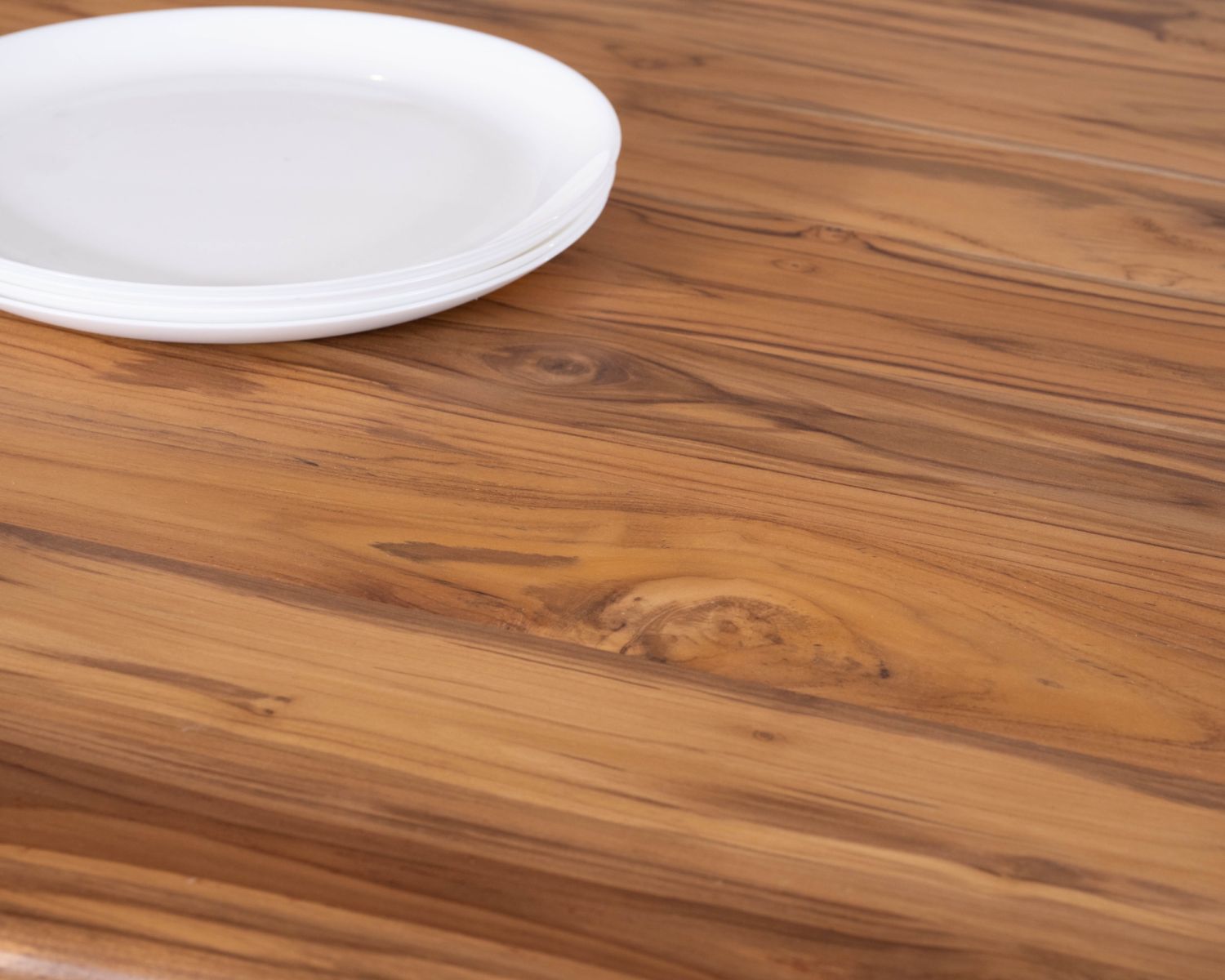 Tavolo da pranzo contemporaneo in legno massiccio "Olonie", 200 cm, gambe incrociate in metallo