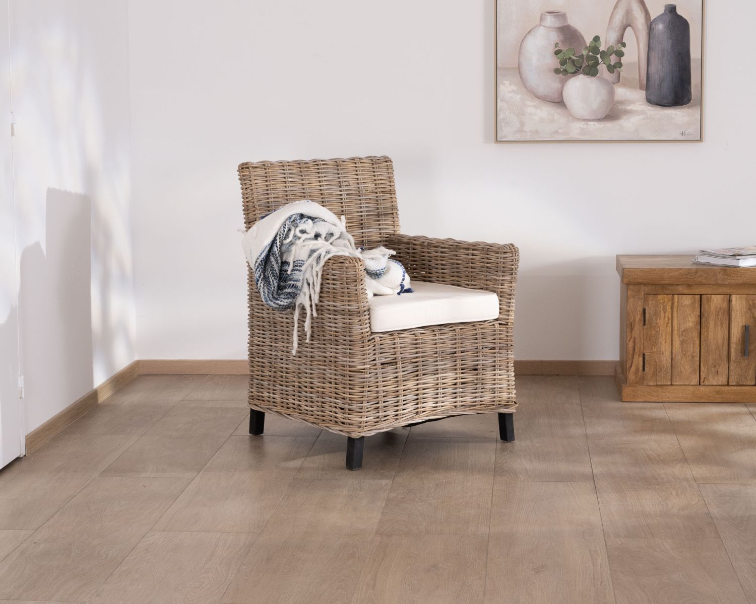 Poltrona da giardino grande "Balangan Beach" in kubu grigio e tessuto