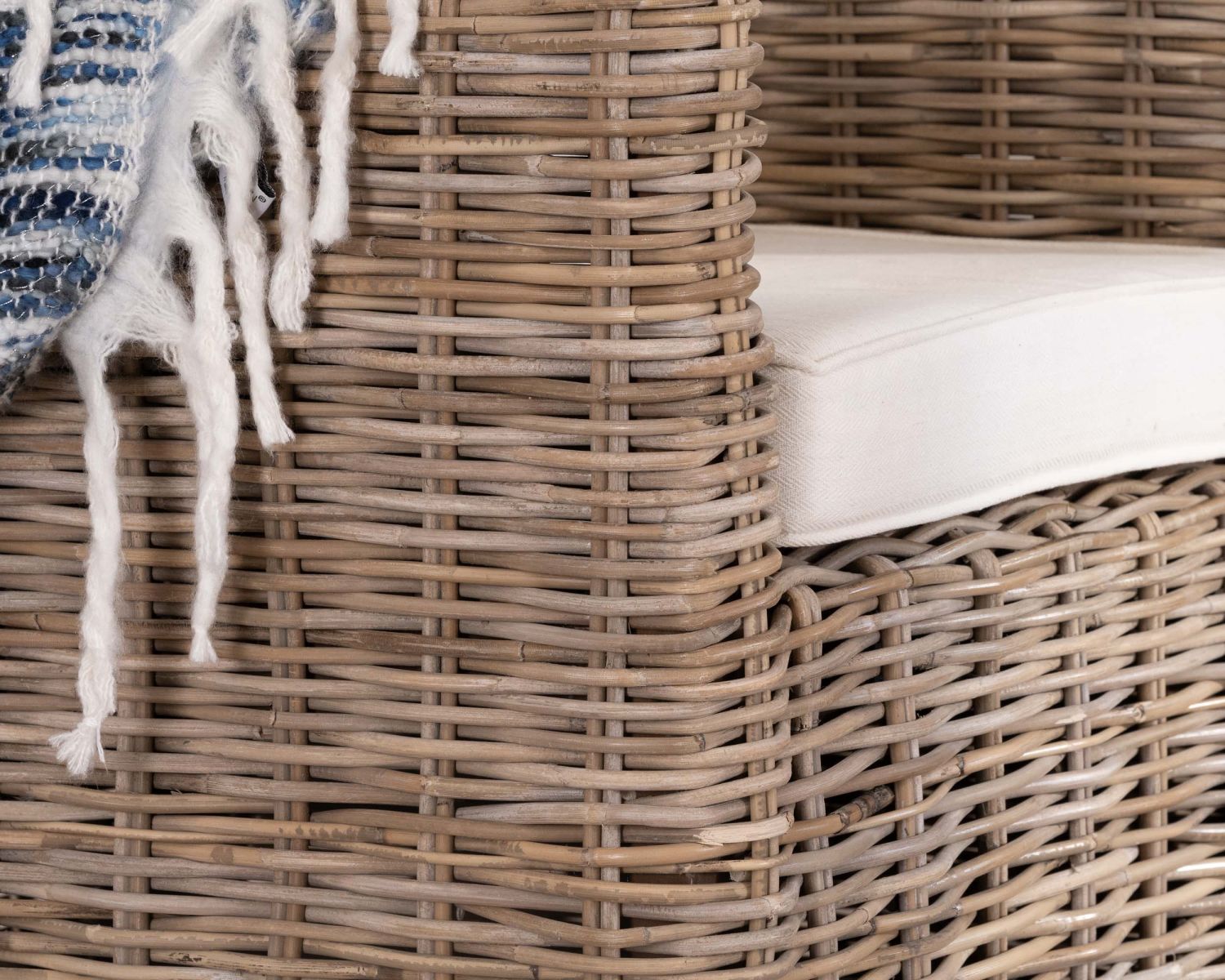 Poltrona da giardino grande "Balangan Beach" in kubu grigio e tessuto