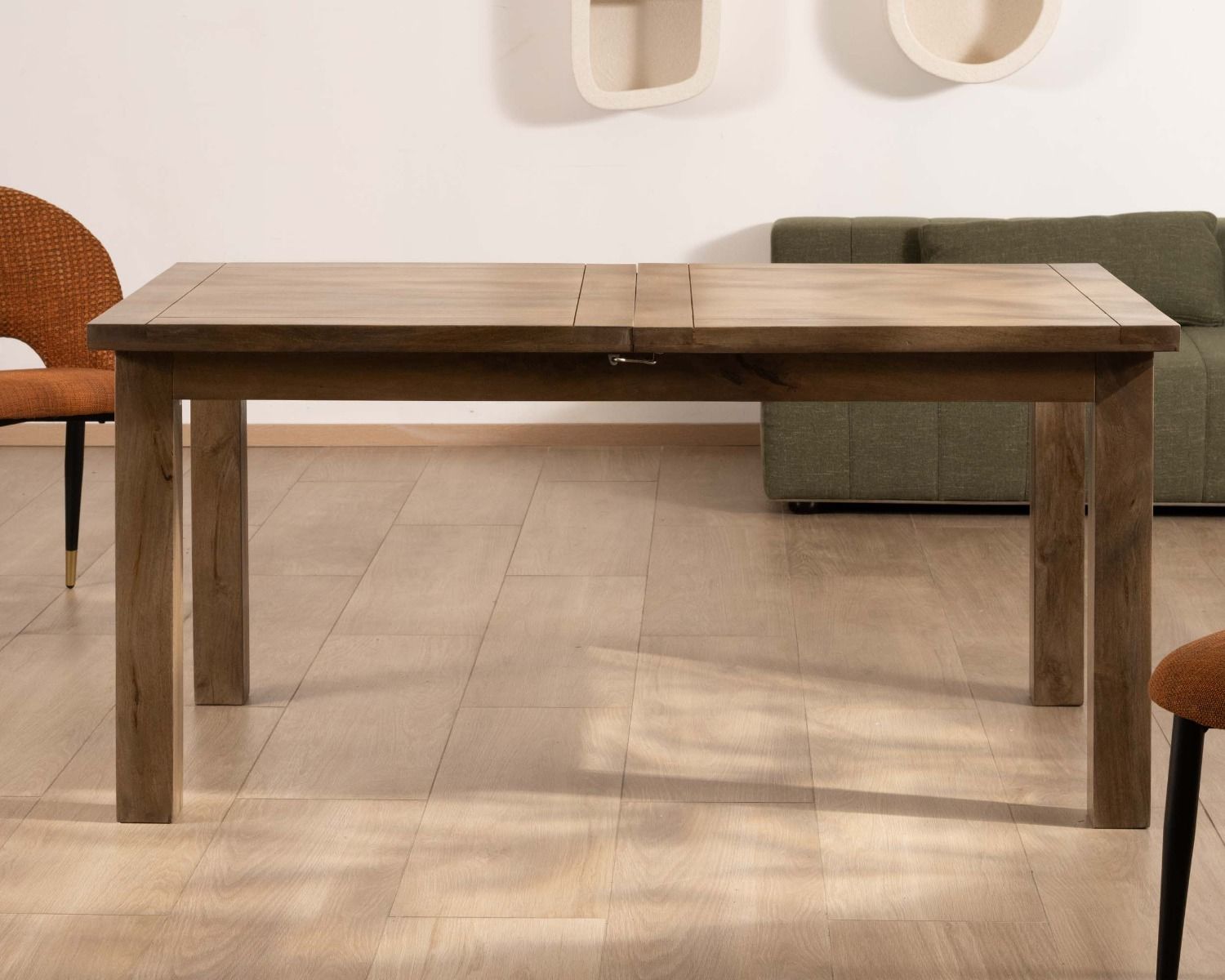 Tavolo da pranzo rettangolare allungabile "Baz" in legno di mango 160-200cm