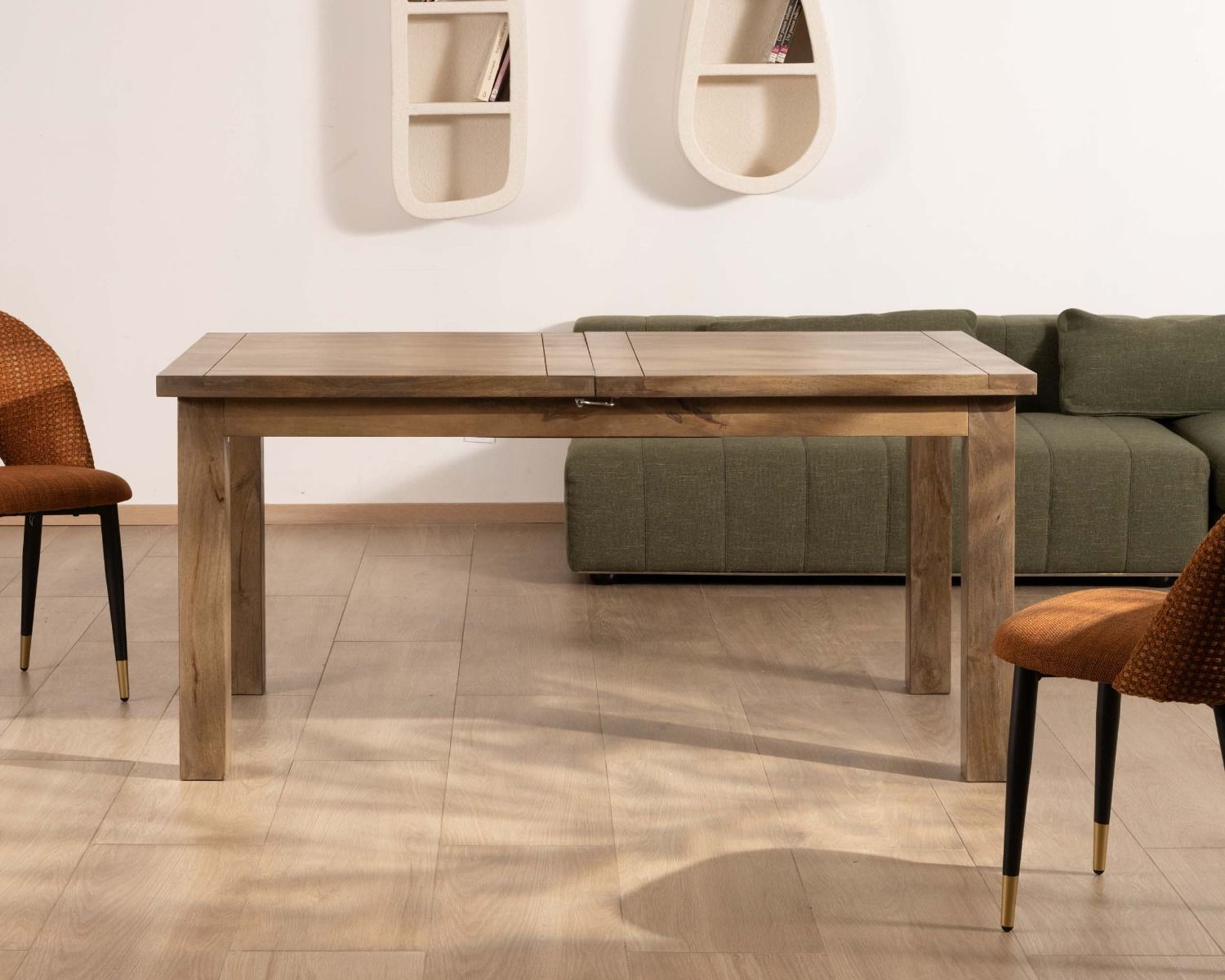 Tavolo da pranzo rettangolare allungabile "Baz" in legno di mango 160-200cm