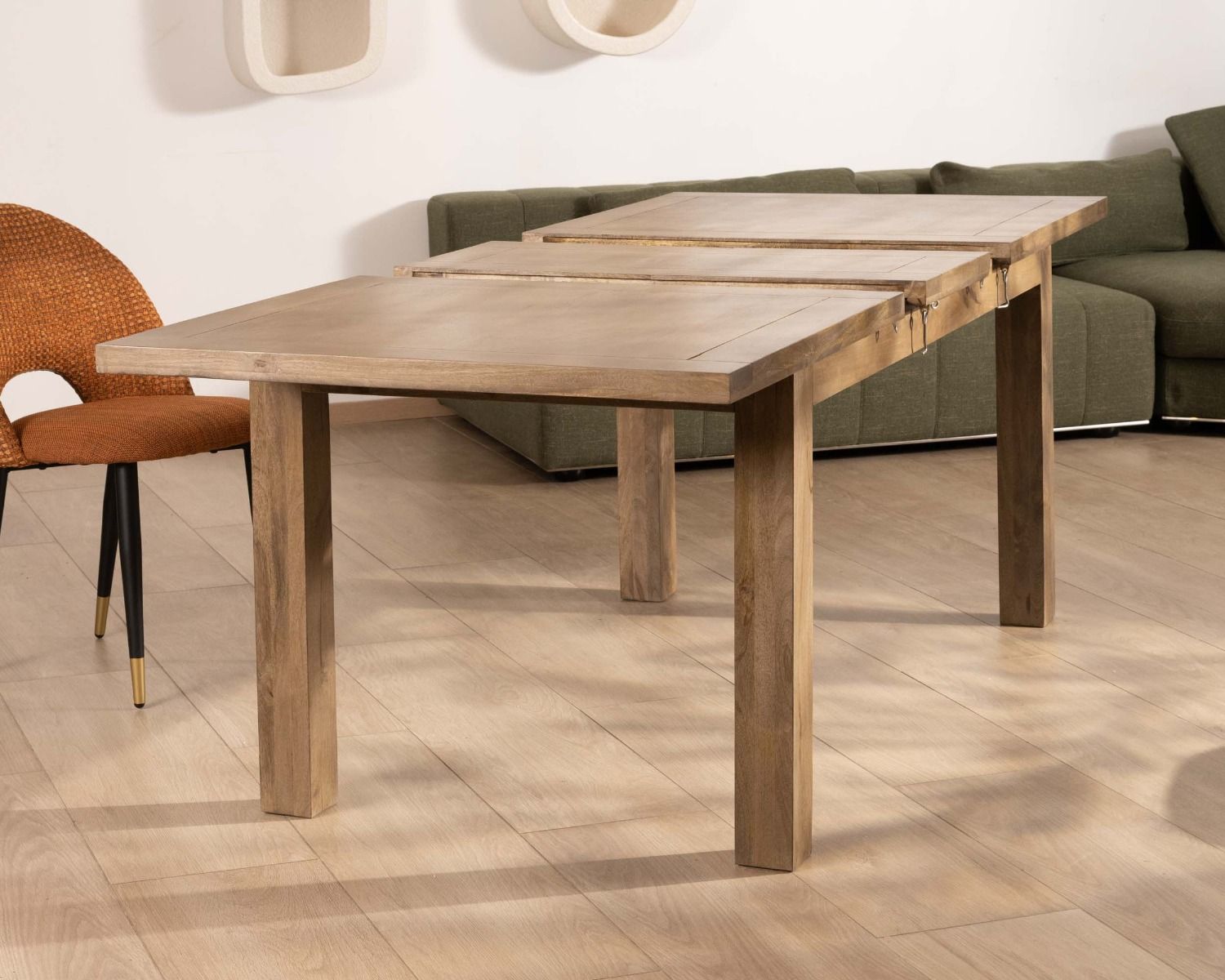 Tavolo da pranzo rettangolare allungabile "Baz" in legno di mango 160-200cm