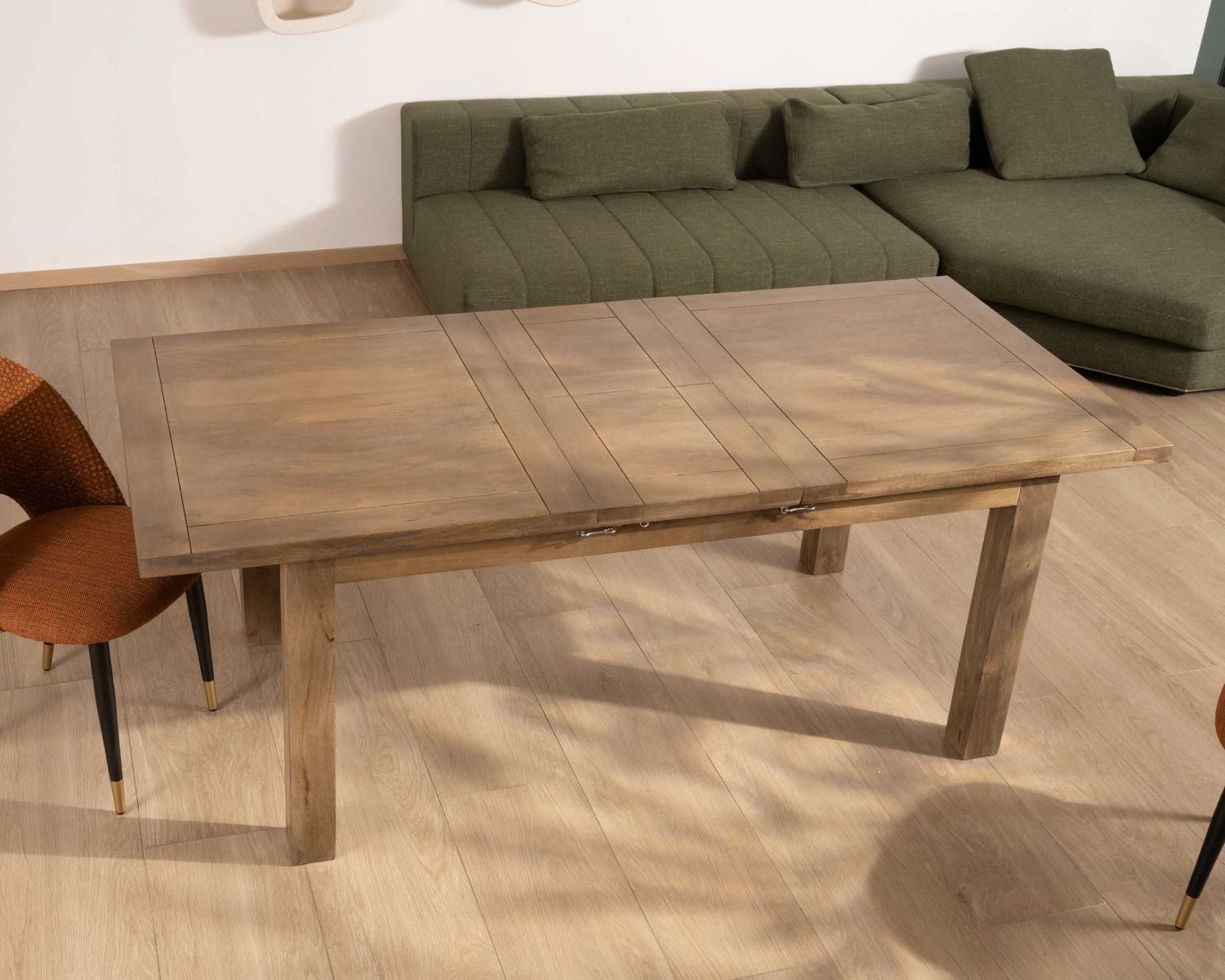 Tavolo da pranzo rettangolare allungabile "Baz" in legno di mango 160-200cm