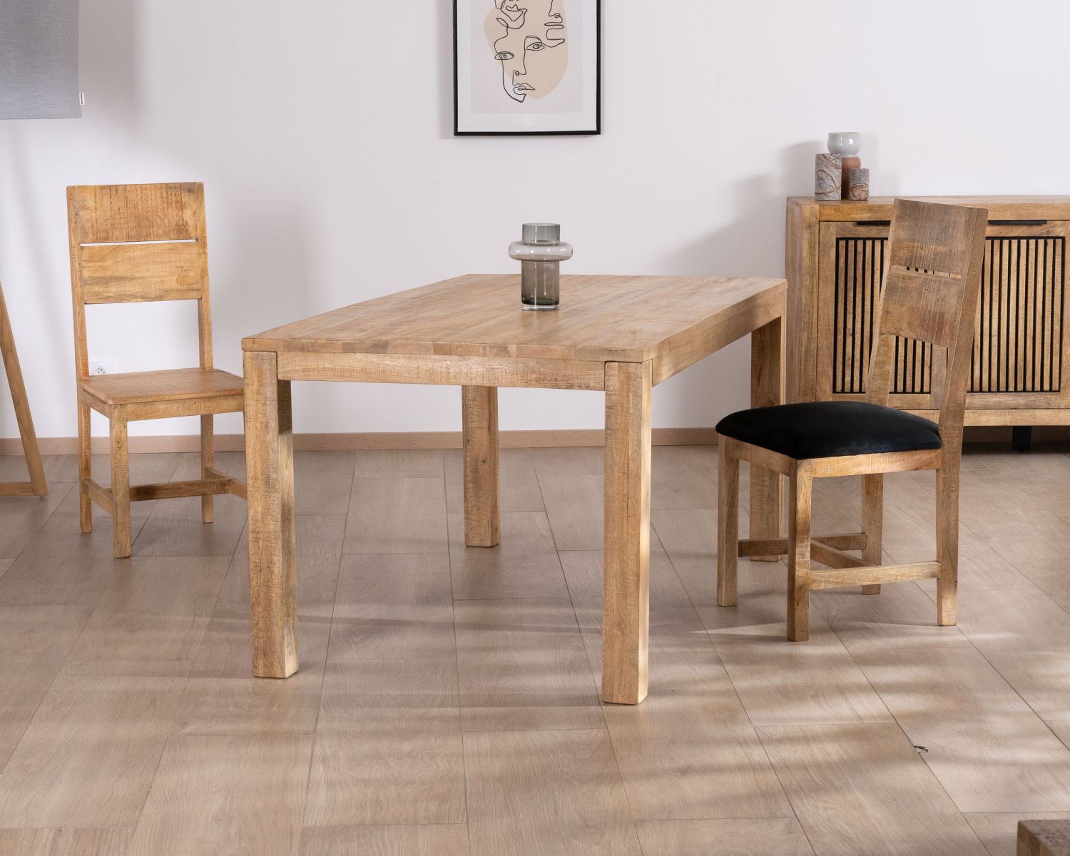 Set di 2 sedie da pranzo "Manoha" in legno di mango