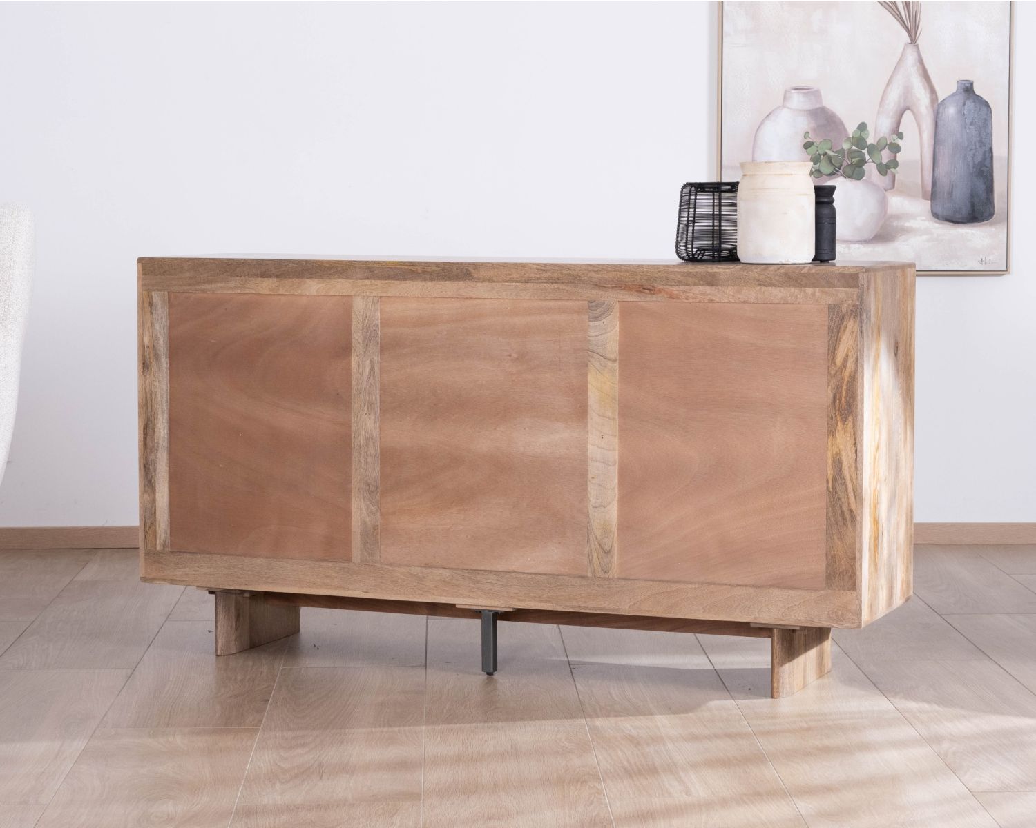 Cassettiera a 9 cassetti in legno massiccio di mango in stile "Geta" Japandi