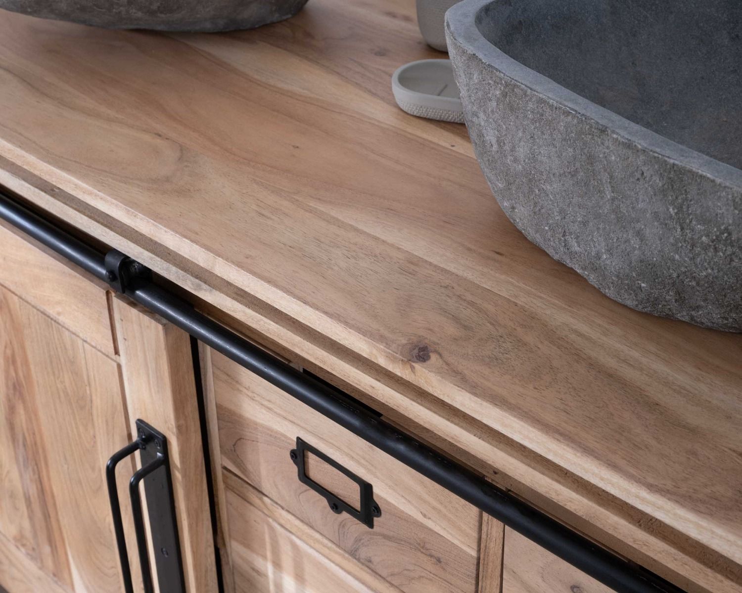 Mobile da bagno "Montreal" in legno massiccio e metallo 150 cm