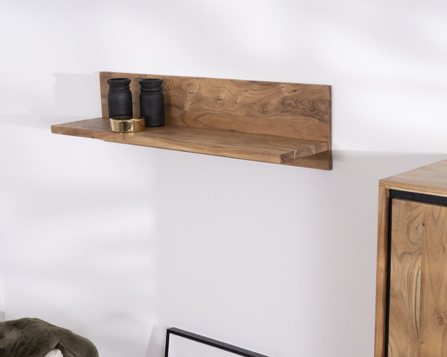 Scaffale minimalista in acacia "Baltik" 100 cm