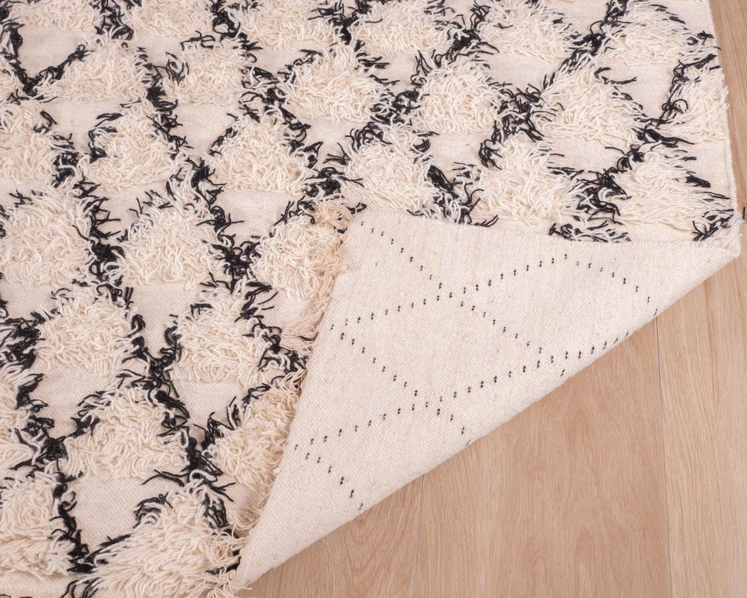 Tappeto "Chart" in lana e cotone 120x180cm