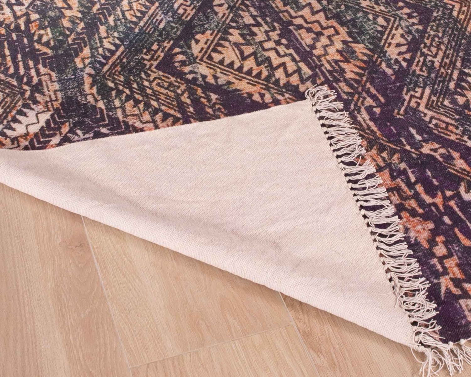 Tappeto grande in cotone stampato azteco "Cocoon" 180x270cm