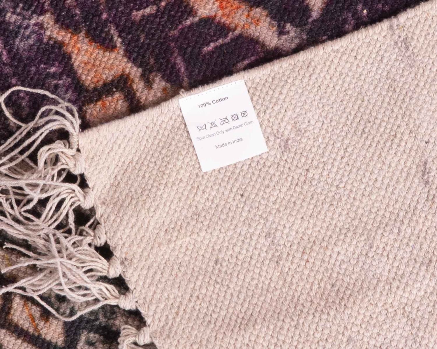 Tappeto grande in cotone stampato azteco "Cocoon" 180x270cm