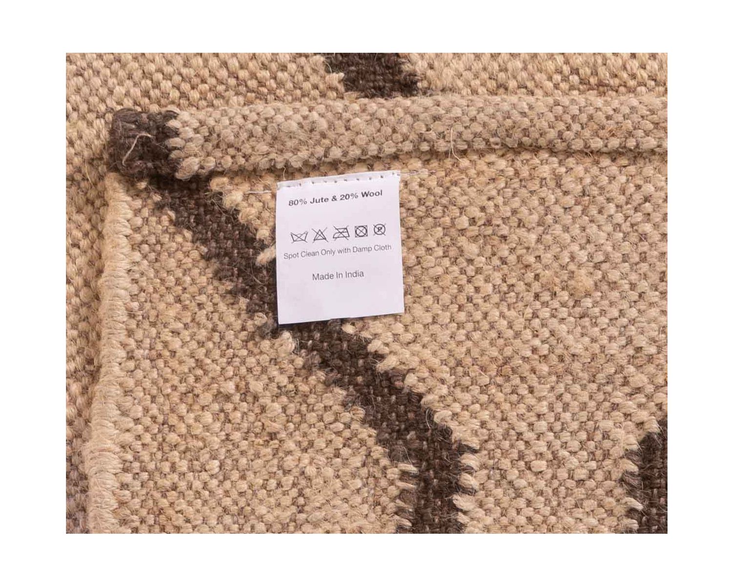 Tappeto kilim "Cocoon" beige in juta e lana, dimensioni 200x300 cm