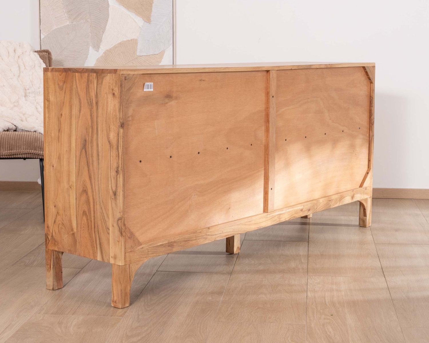 Credenza "Melody" a 4 ante in acacia in stile scandinavo 175 cm