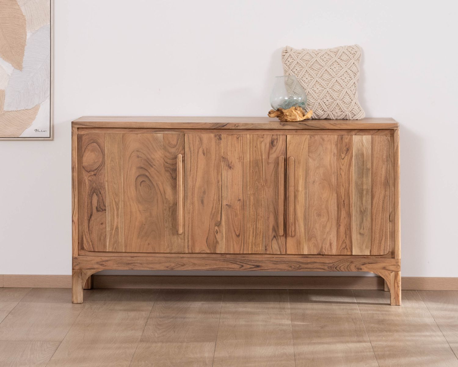Credenza "Melody" a 3 ante in acacia 145 cm