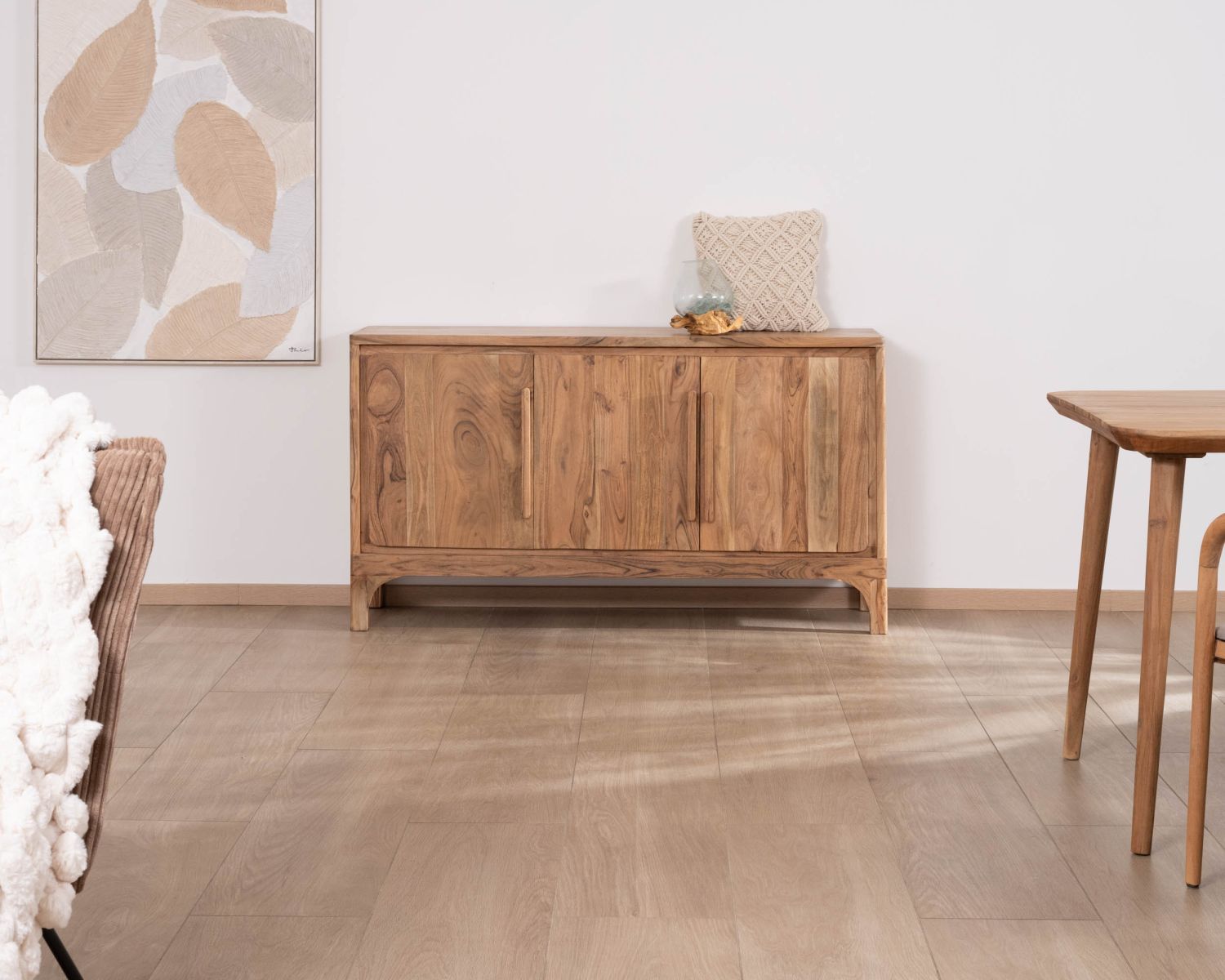 Credenza "Melody" a 3 ante in acacia 145 cm