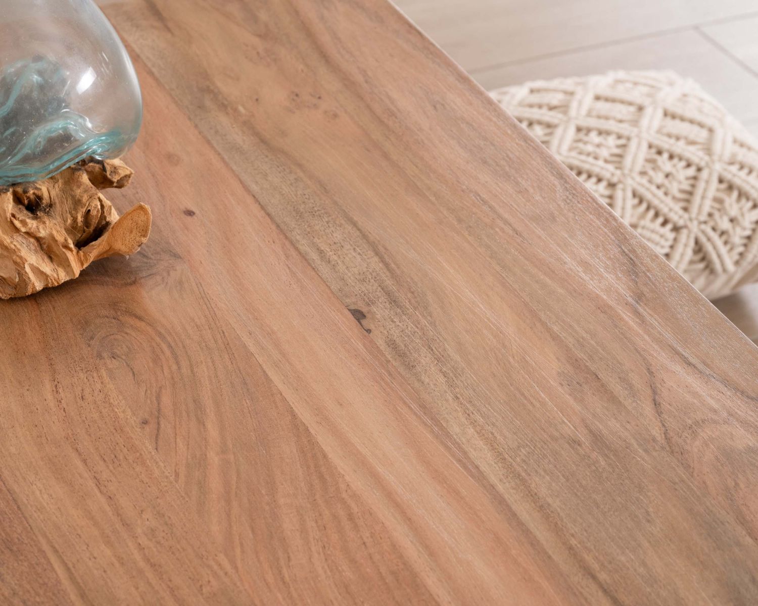 Tavolino in acacia "Melody", stile japandi