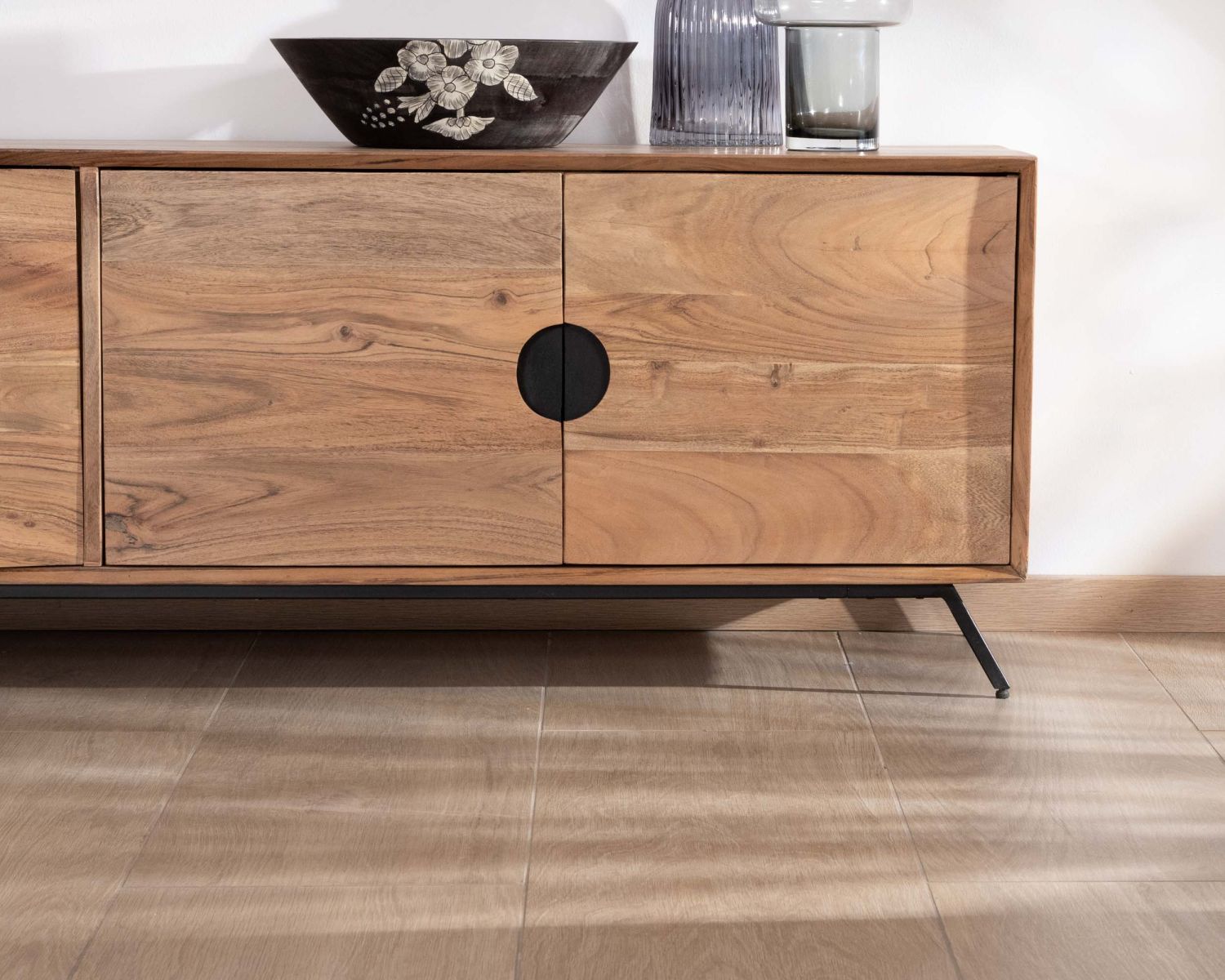 Panca TV "Spot" a 4 ante in acacia 180 cm