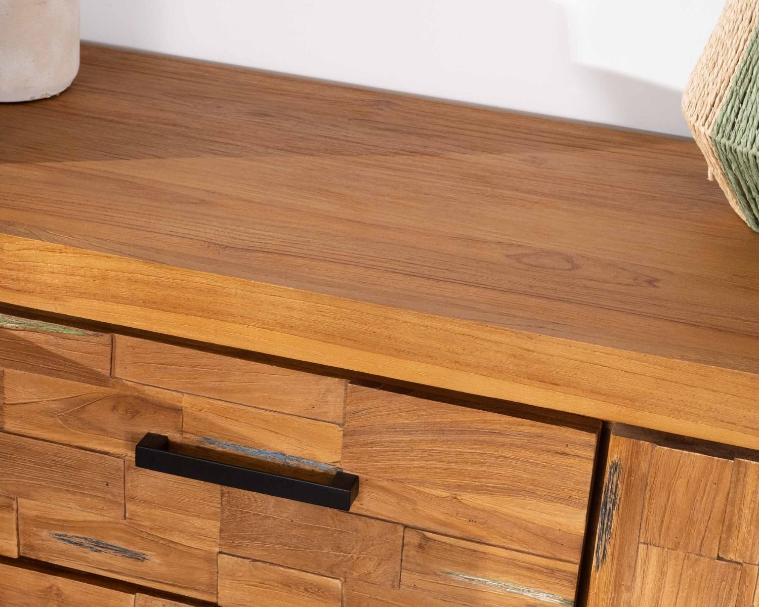 Credenza in teak naturale di recupero "Clarke" 180 cm