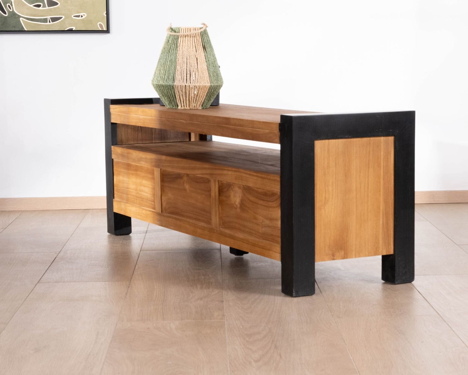 Porta TV Clarke" 150 cm in teak massiccio di recupero