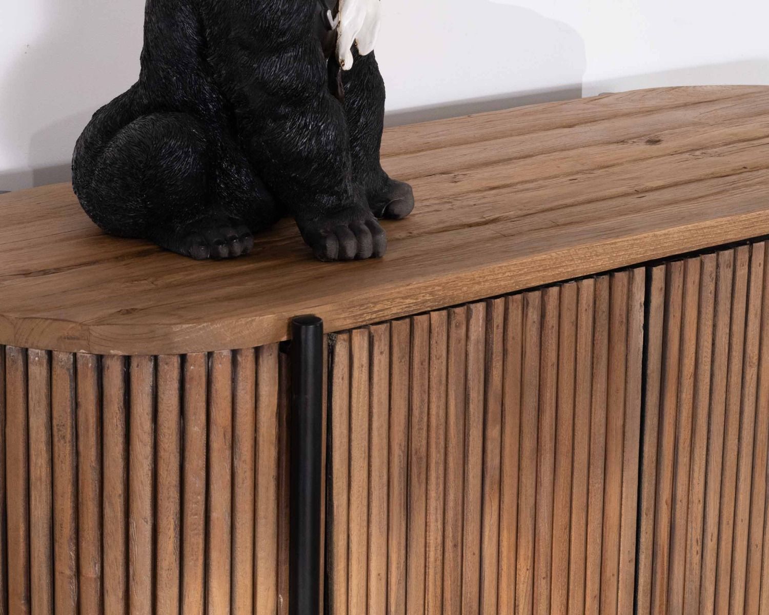 Armadio rotondo da 120 cm in legno duro esotico "Troms