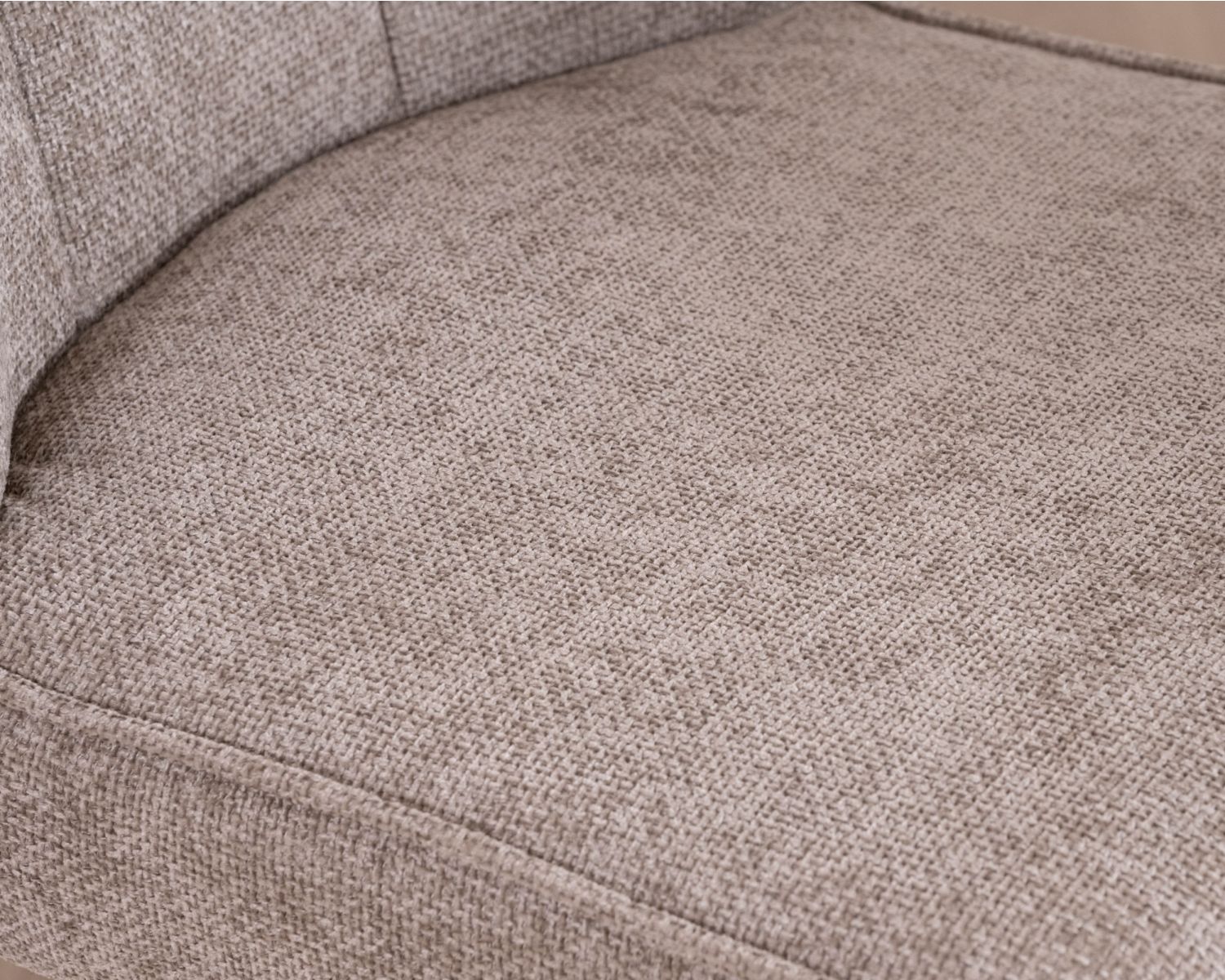 Sedia da pranzo in stile scandinavo "Miloé" in tessuto di ciniglia grigio e gambe in legno a 360 gradi