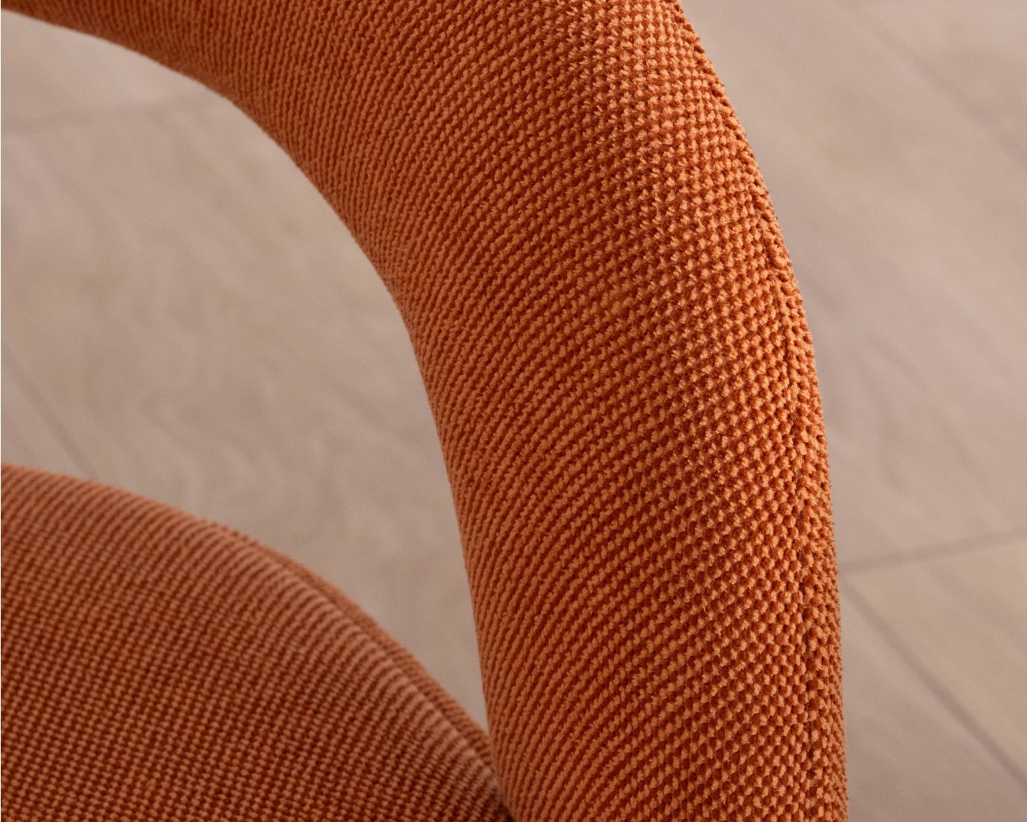 Sedia da pranzo "Amarello" in tessuto terracotta ultraconfortevole