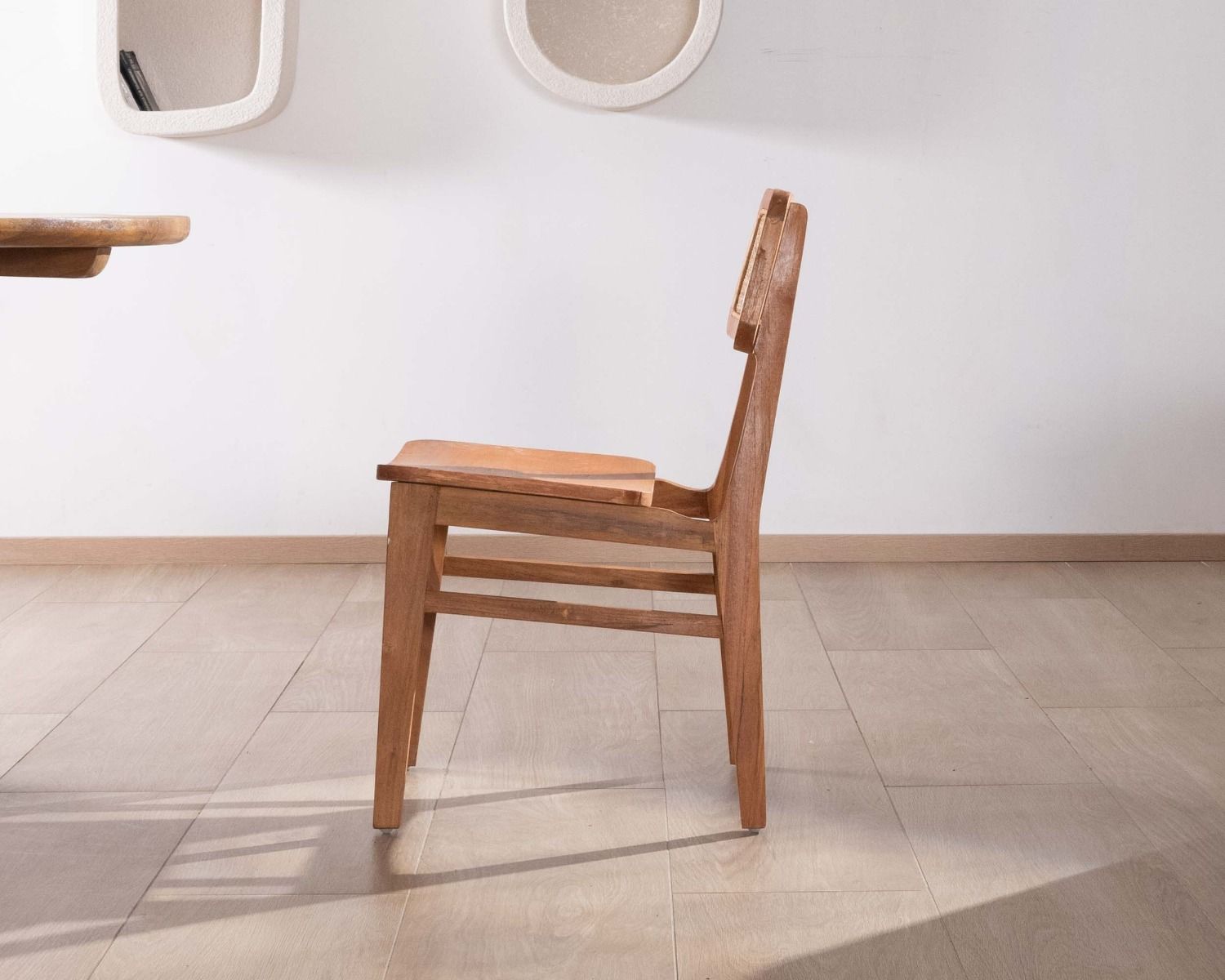 Set di 2 sedie da pranzo "Natsu" in teak con schienale in canna